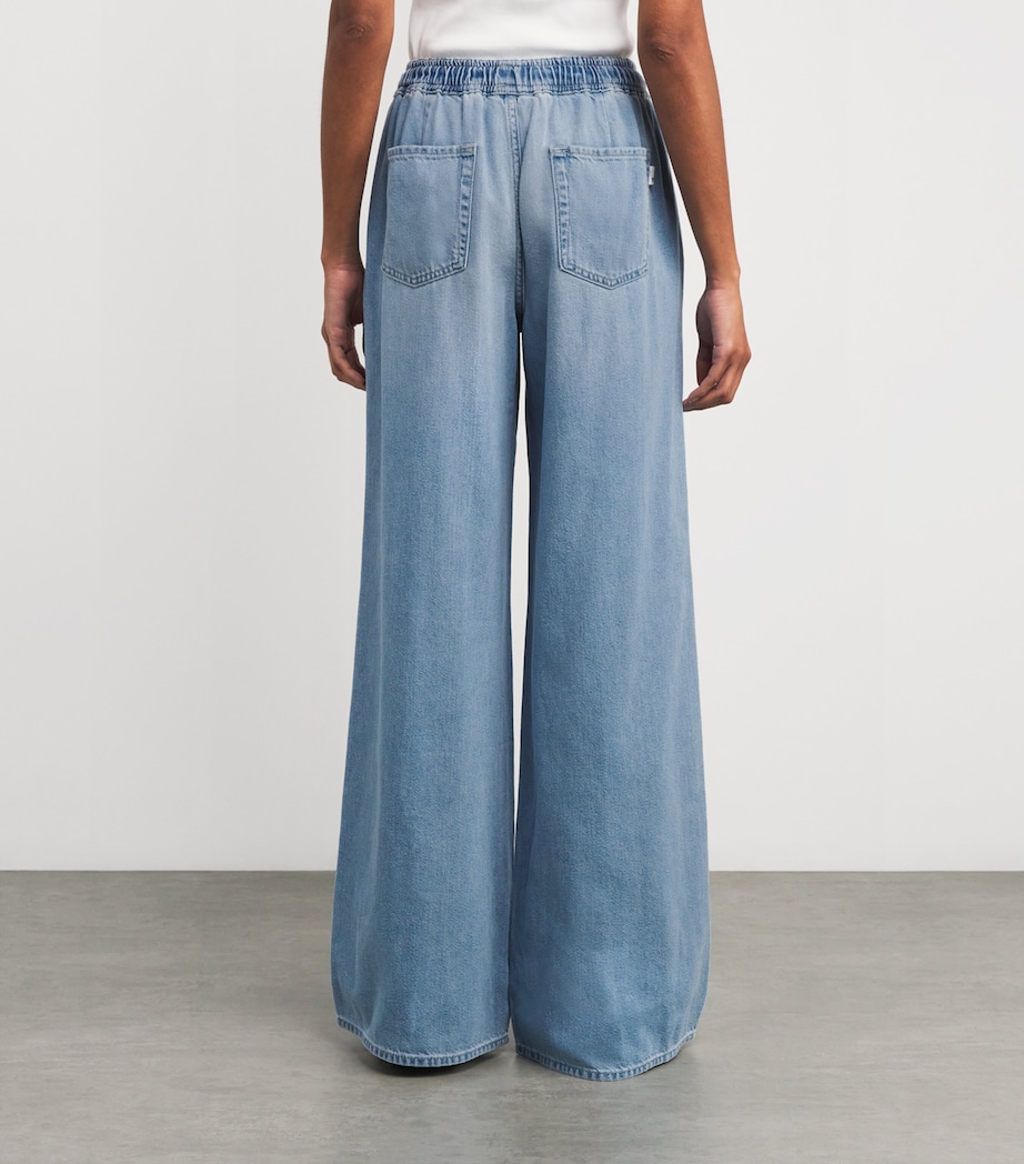 Pull On Wide-Leg Jeans U71BA HANA Image 4