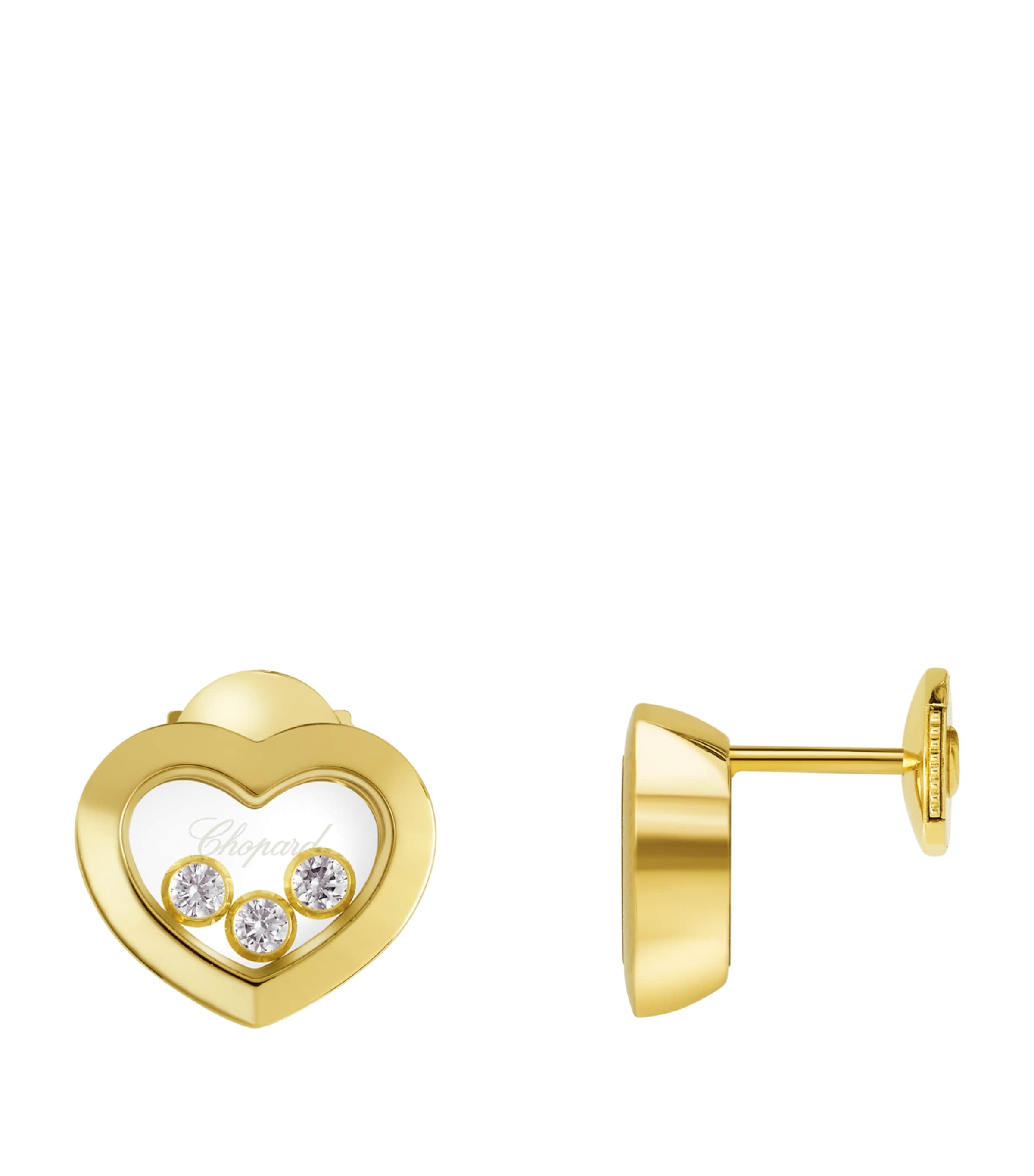 Yellow Gold and Diamond Happy Diamonds Icons Earrings 18K YELLOW GOLD Image 4
