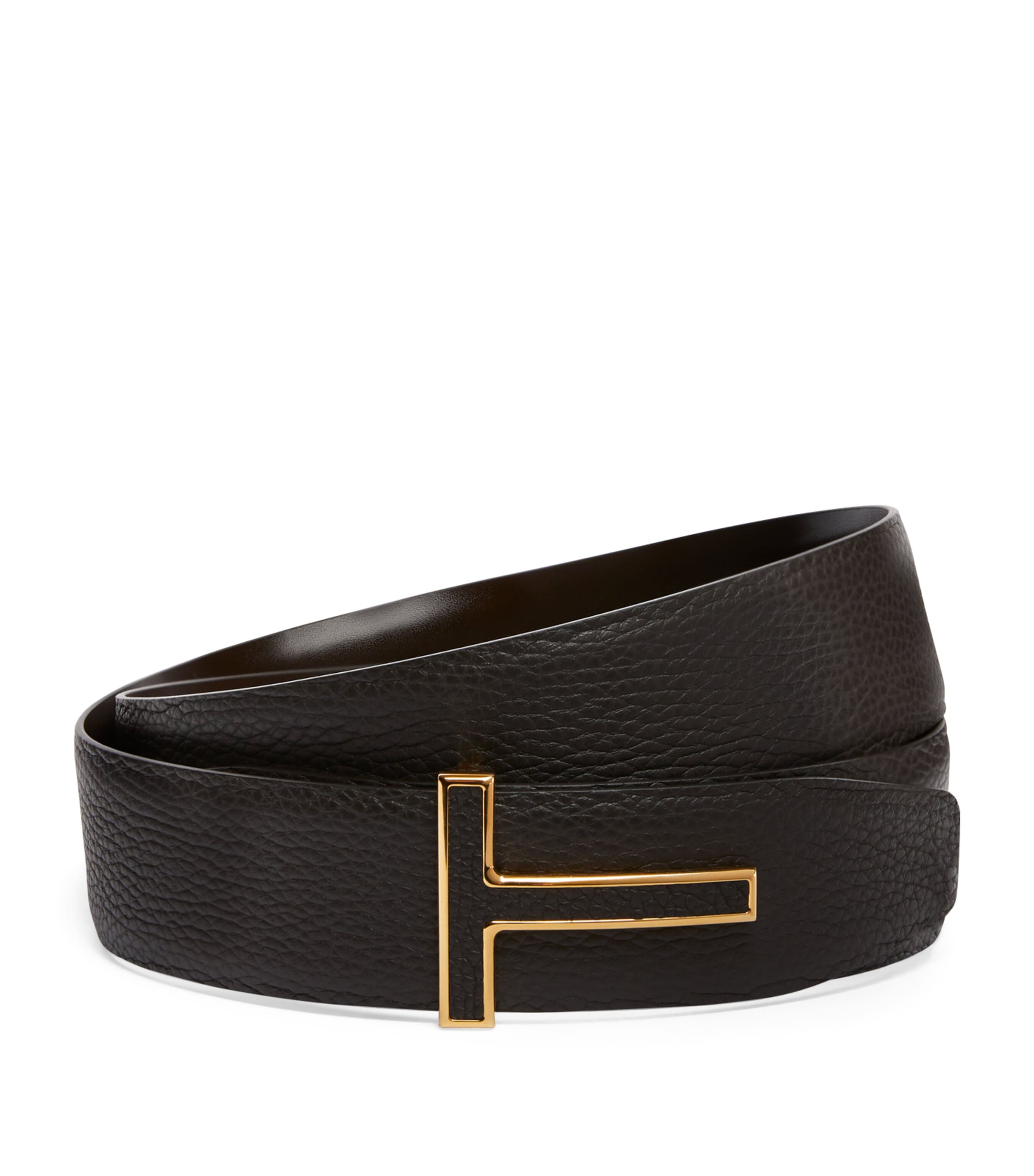 TOM FORD LEATHER REVERSIBLE T ICON BELT 