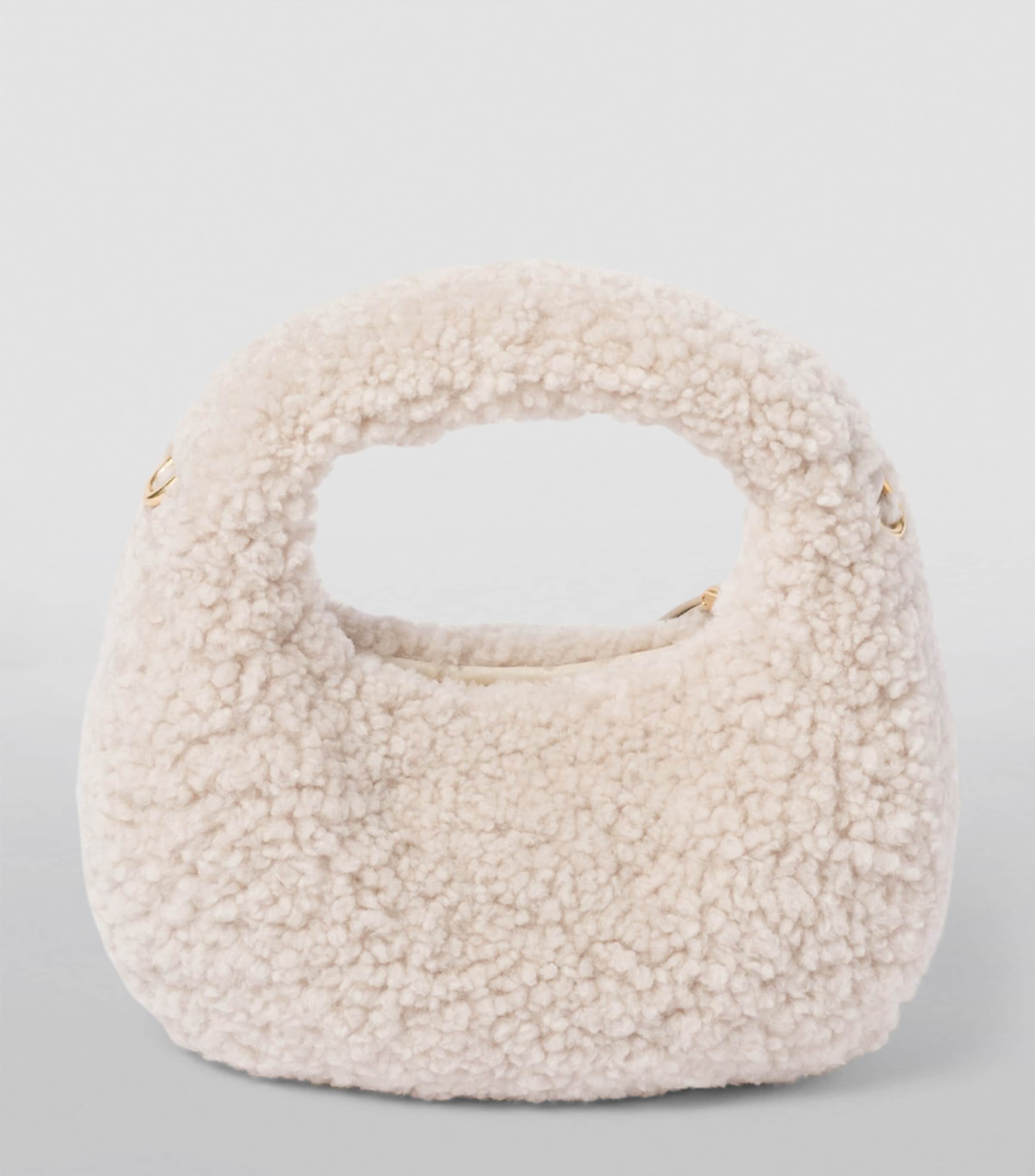 Mini Shearling Wander Top-Handle Bag F0304 Image 3