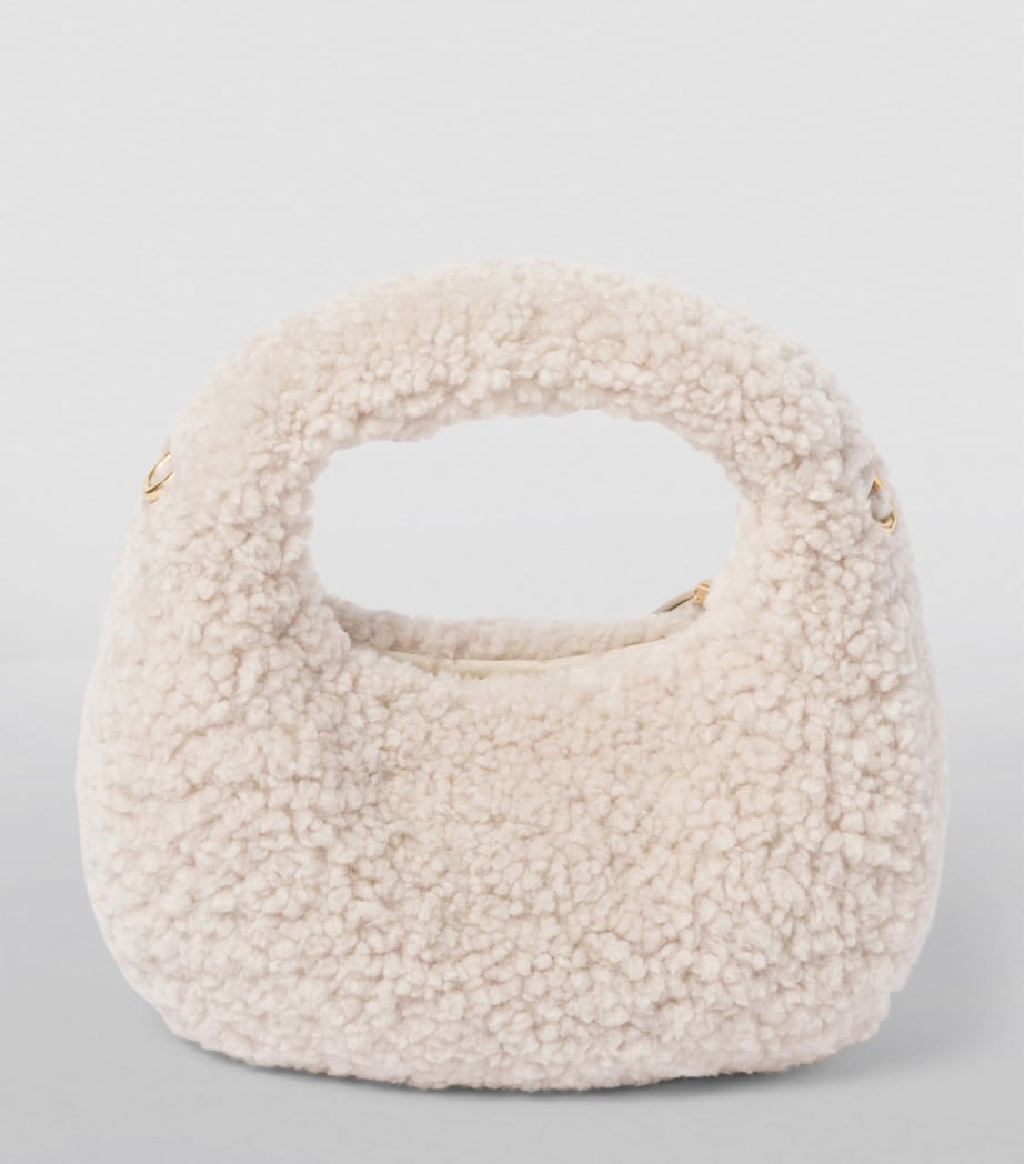 Mini Shearling Wander Top-Handle Bag F0304 Image 3