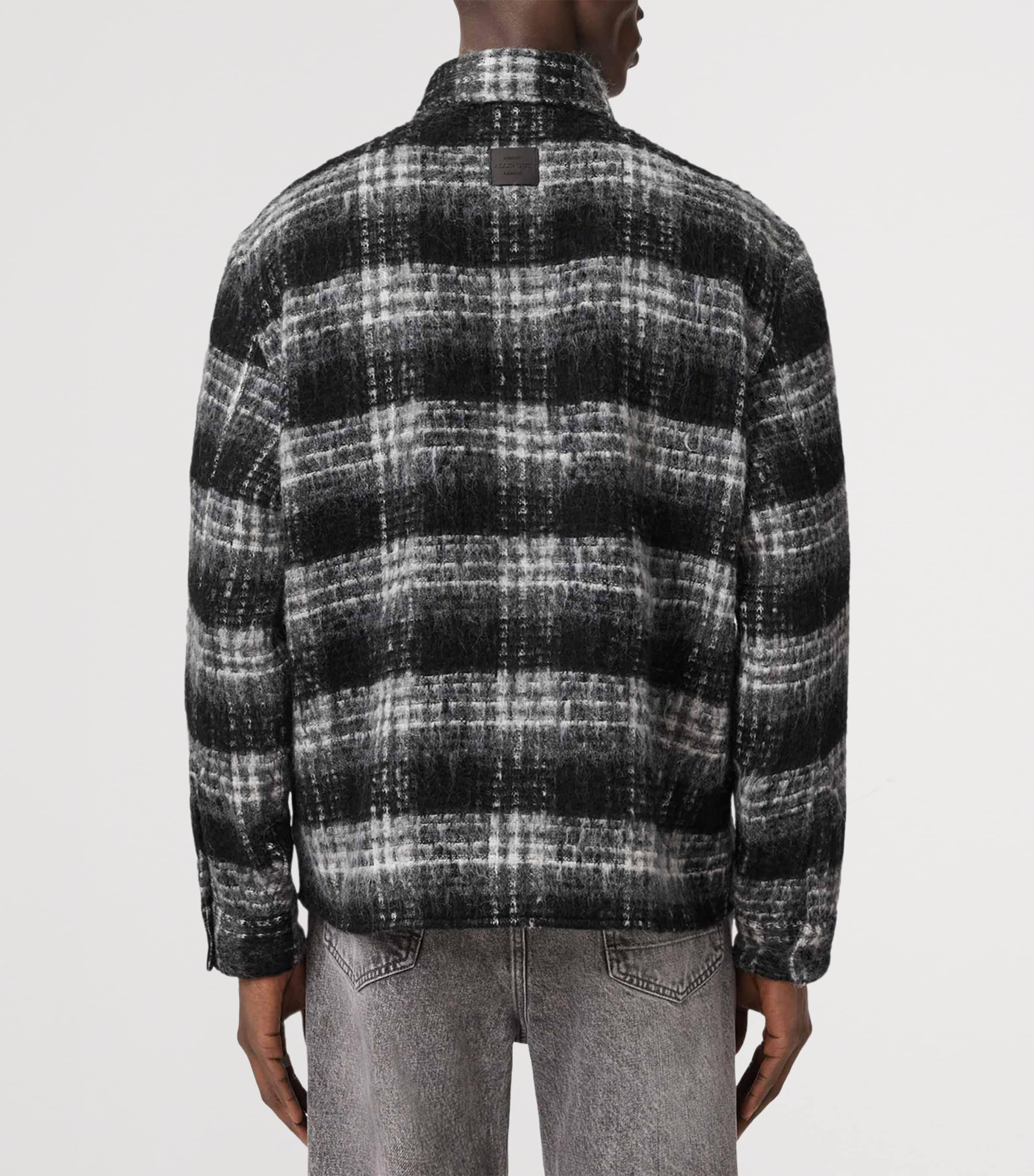 AllSaints Mens Check Korey Shirt Black/charcoal Image 4