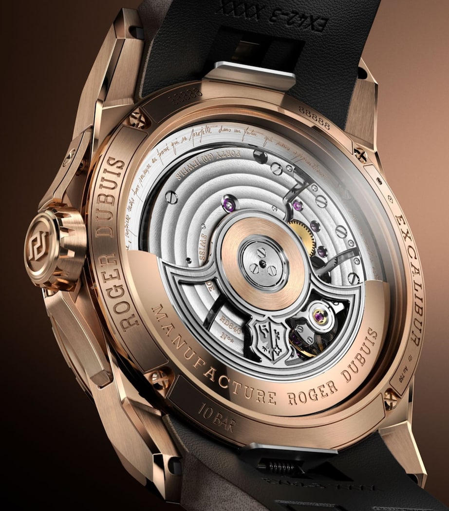 Pink Gold Excalibur Biretrograde Calendar Watch 40mm SILVER Image 4