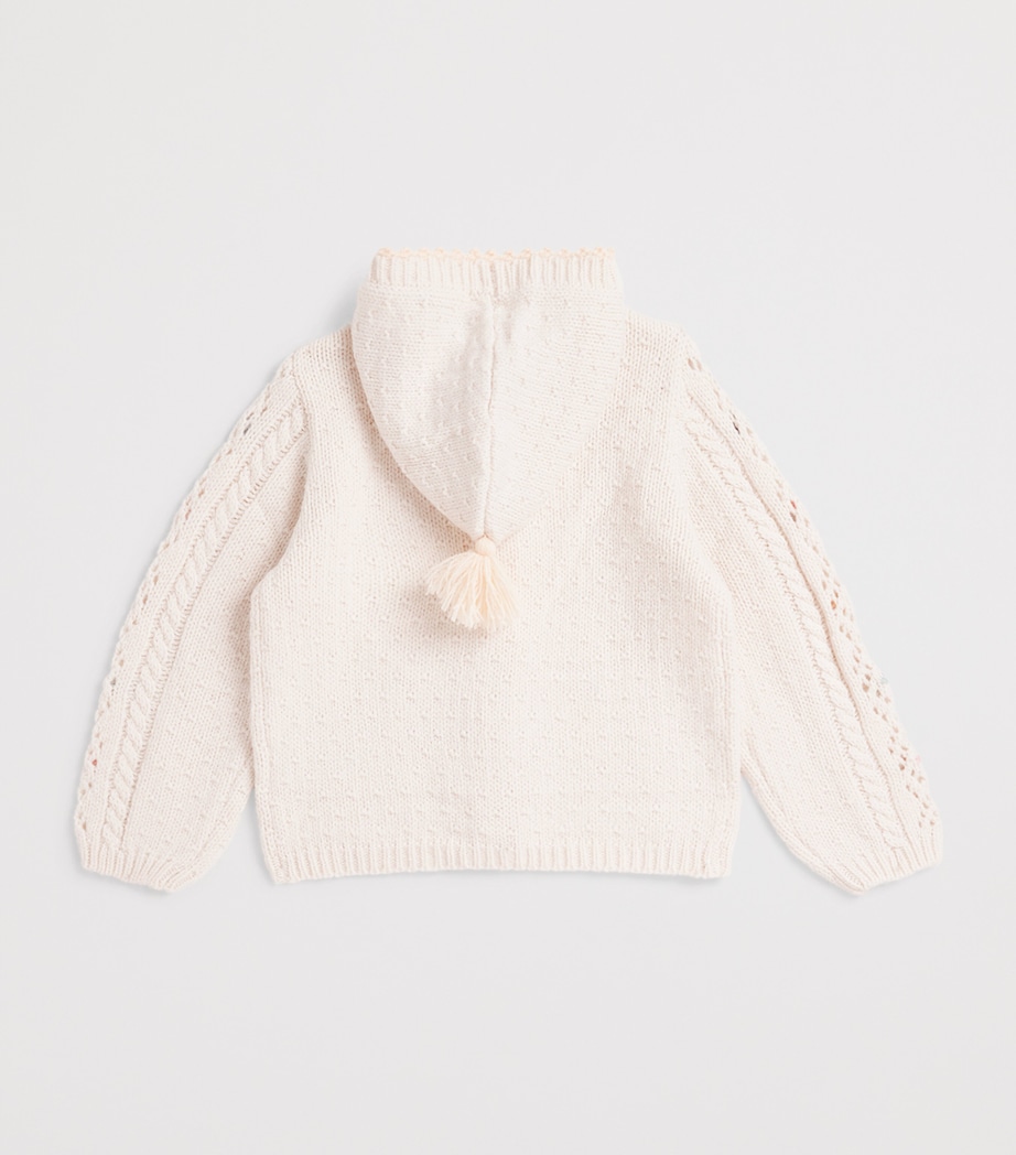 Hooded Tonylane Cardigan CREAM Image 2