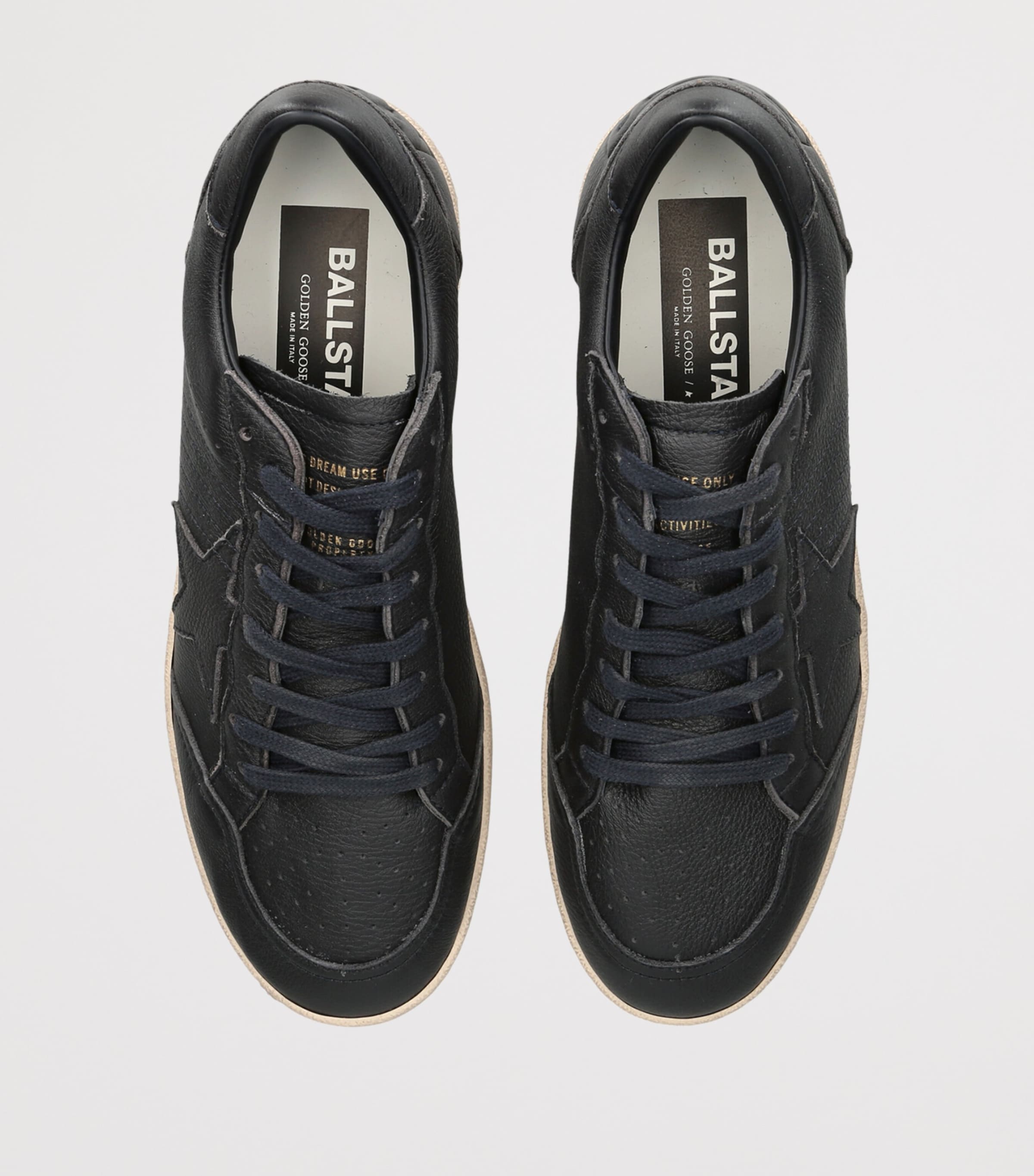 Golden Goose Leather Ball Star Sneakers Navy Image 3