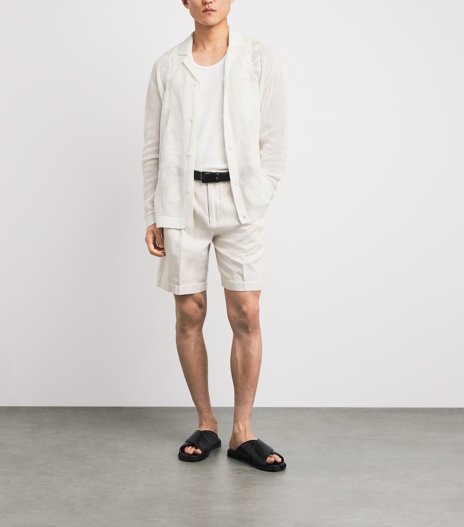 CHÉ Mens Feriando Crochet Shirt Ivory Image 2