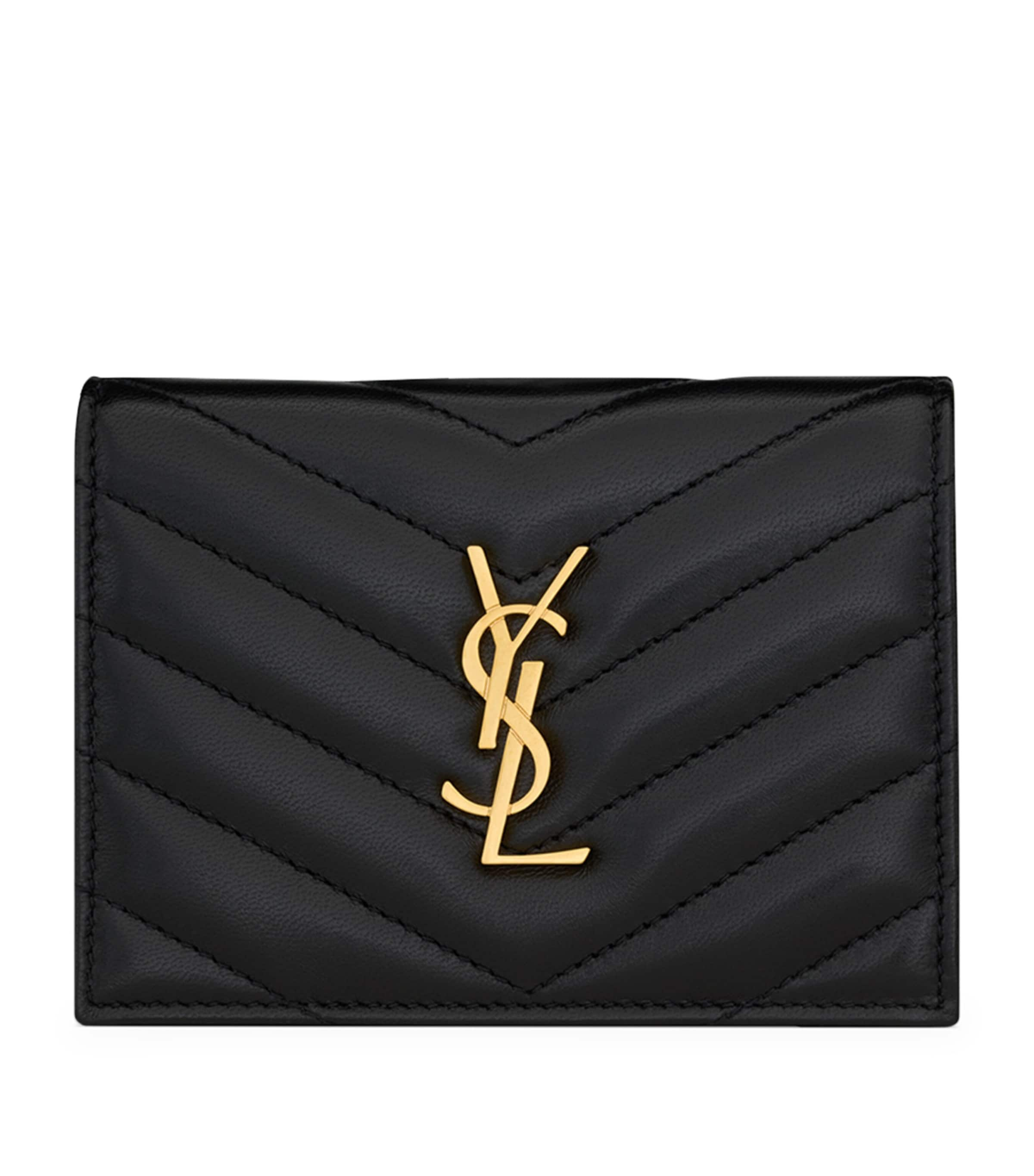 Saint Laurent Monogram Metalasse Bifold Wallet Harrods AE