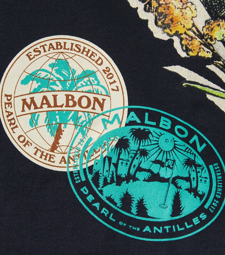 Malbon Mens Cotton Bermuda Origin T-Shirt Midnight Image 6