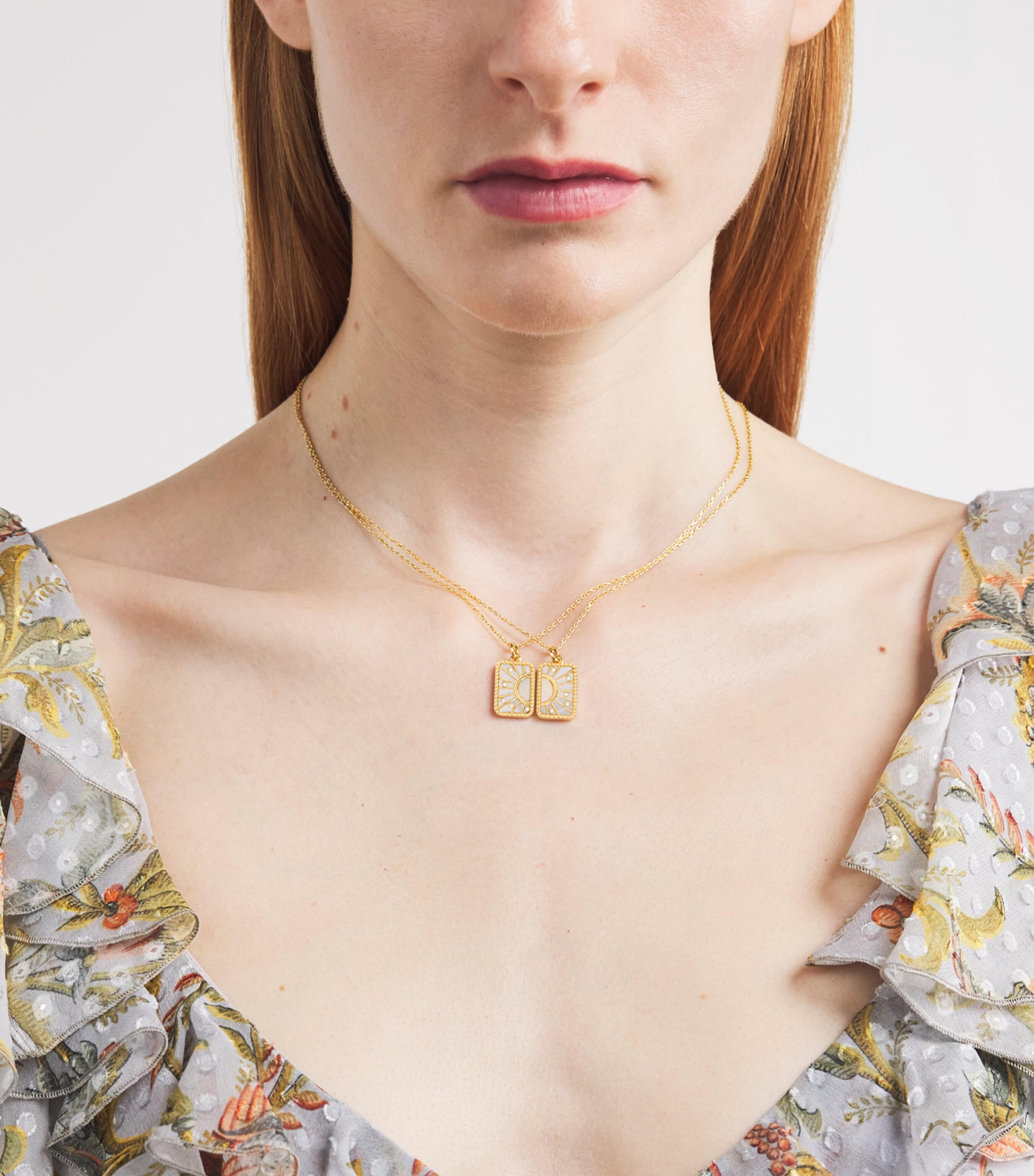 L'ATELIER NAWBAR Yellow Gold, Diamond and Pearl My Other Half Necklace Yellow Gold Image 2