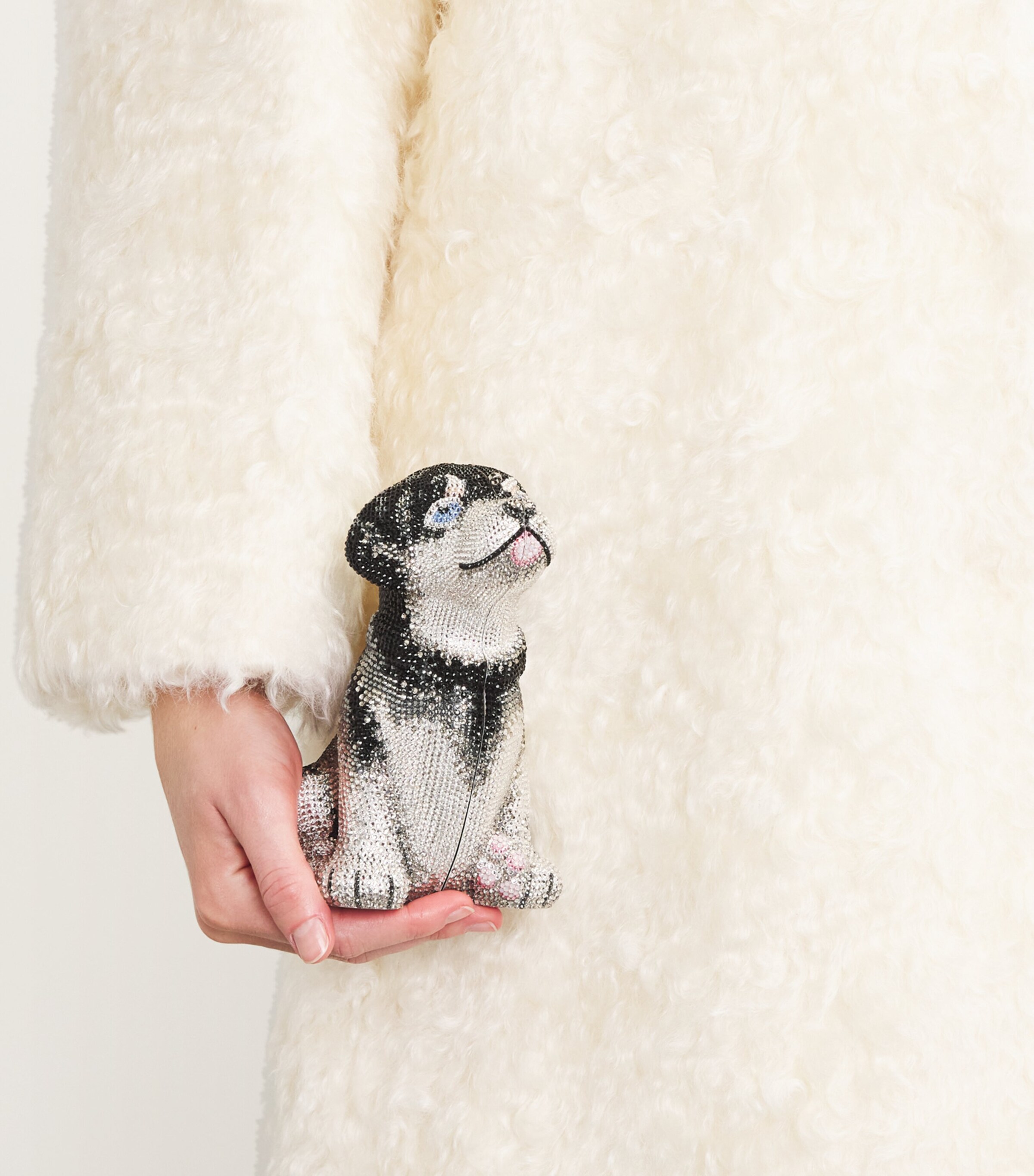 Judith Leiber Crystal Sadie Puppy Clutch Bag Sjtmt Slvr Jt Mlti Image 5