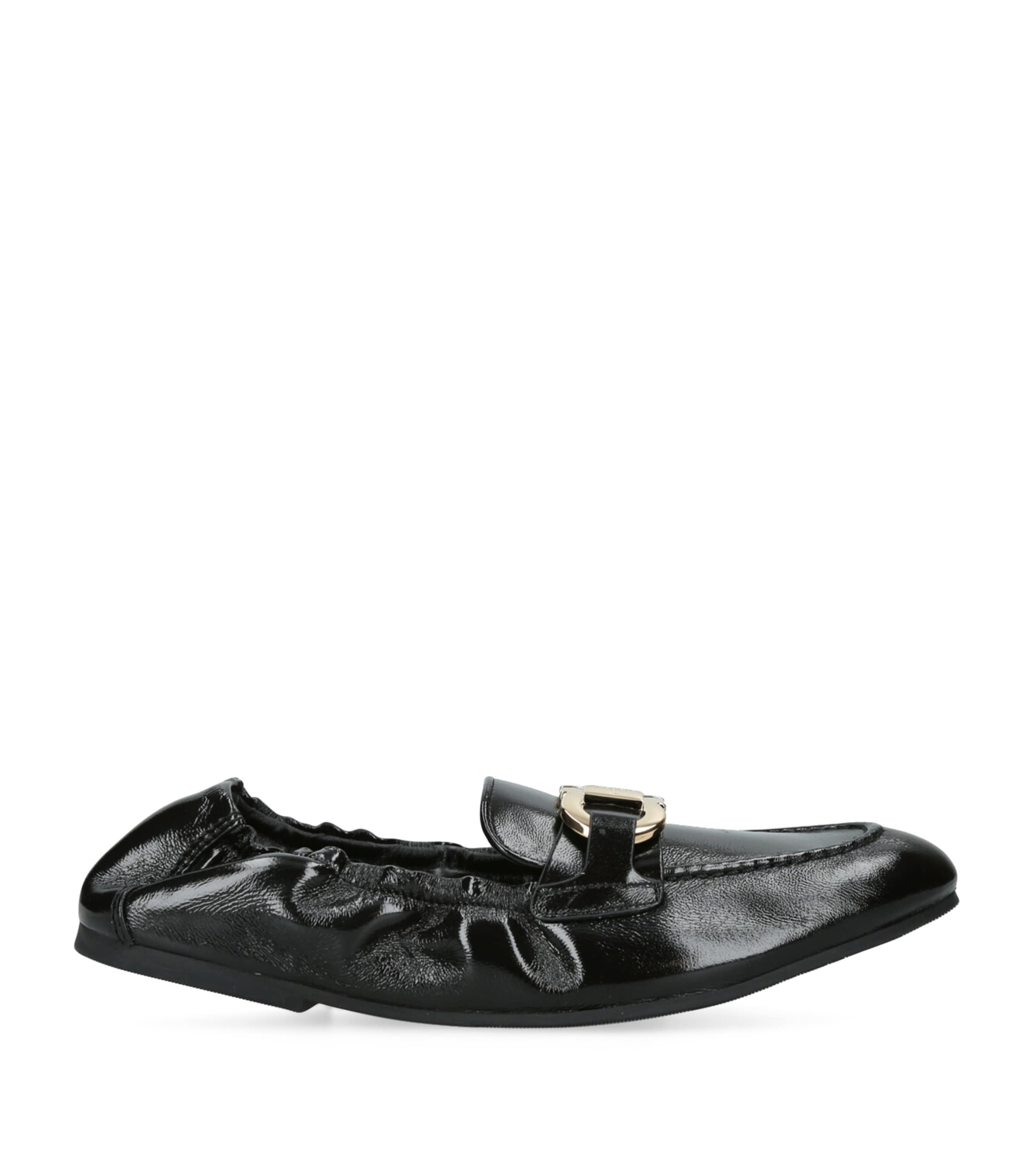 Ferragamo Woman Loafers Black Size 5.5 Lambskin In Black