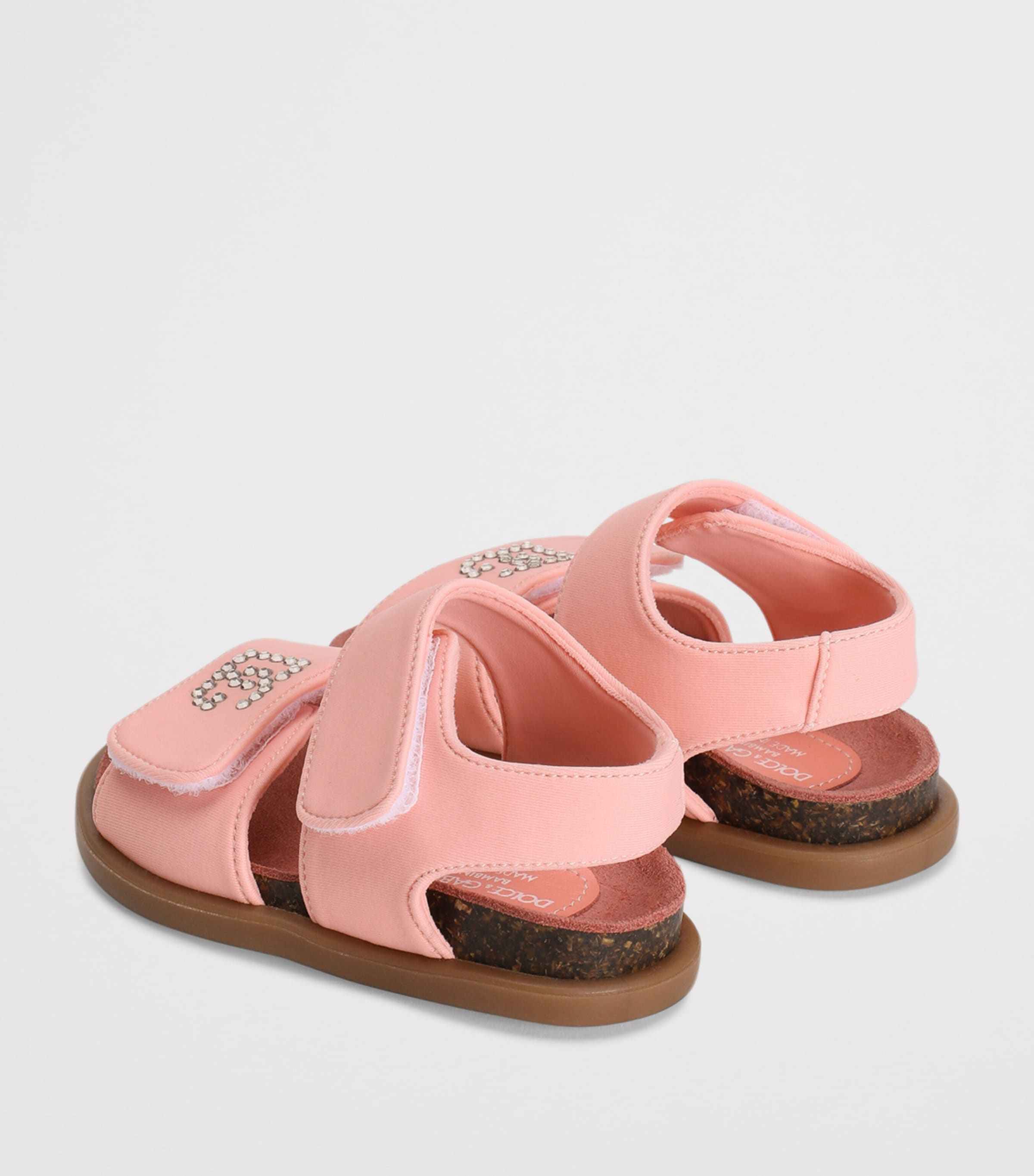 Dolce&Gabbana Kids Embellished DG Sandals Peach Image 2