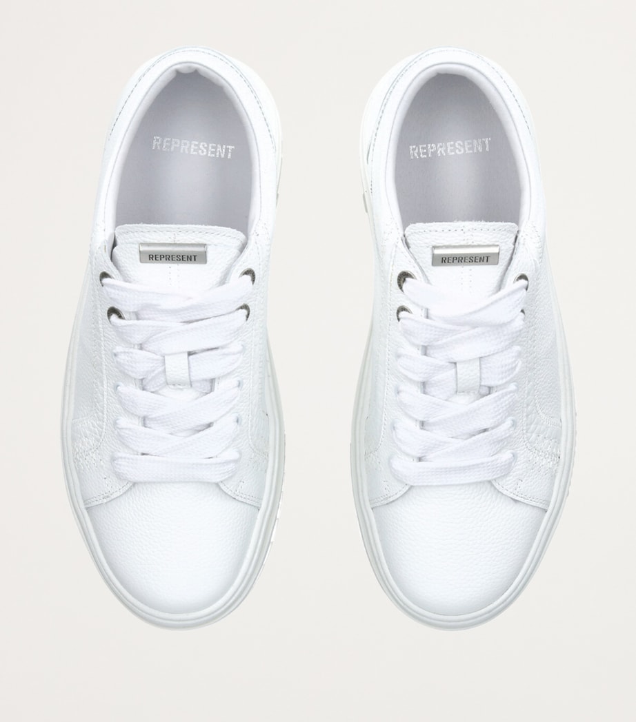 Tumbled Leather HTN Sneakers WHITE Image 4