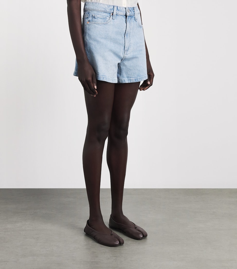 PAIGE Womens Dani High-Rise Denim Shorts Harmonie Image 4