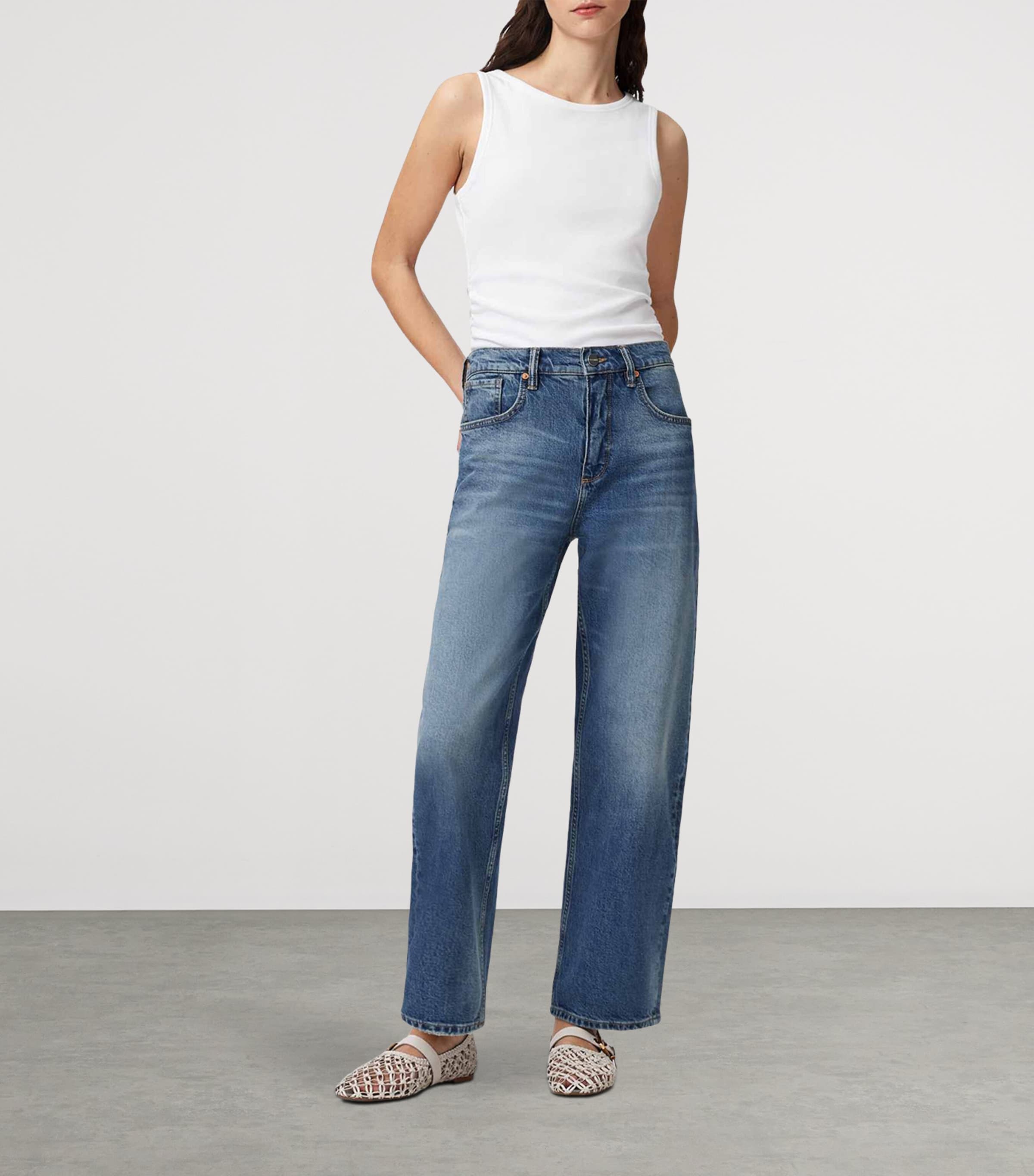 AllSaints Womens Ruched Katarina Tank Top Optic White Image 2