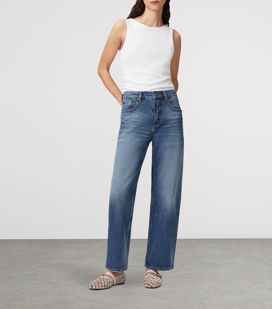 AllSaints Womens Ruched Katarina Tank Top Optic White Image 2