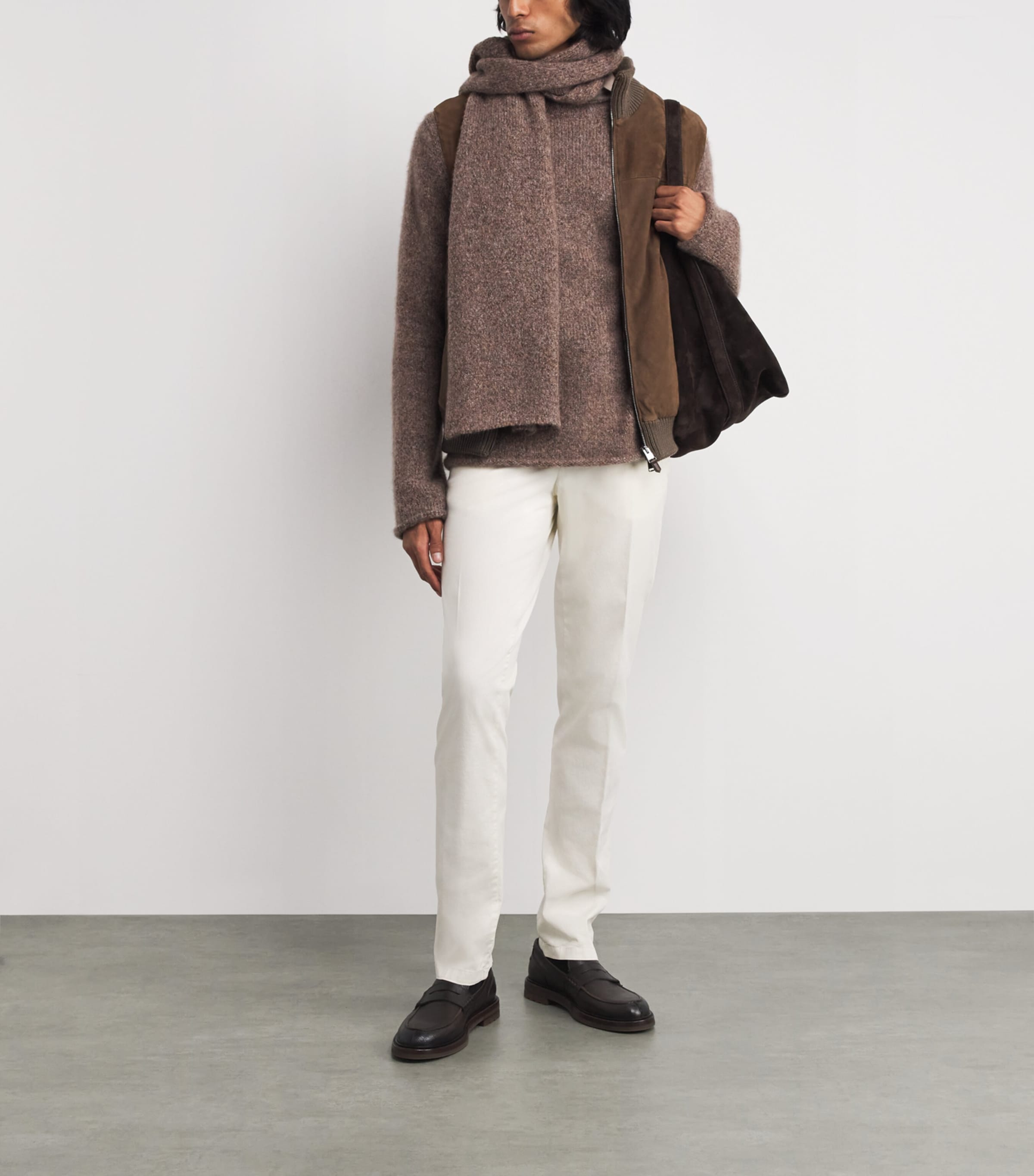 Suede Knitted Gilet 804 Image 2