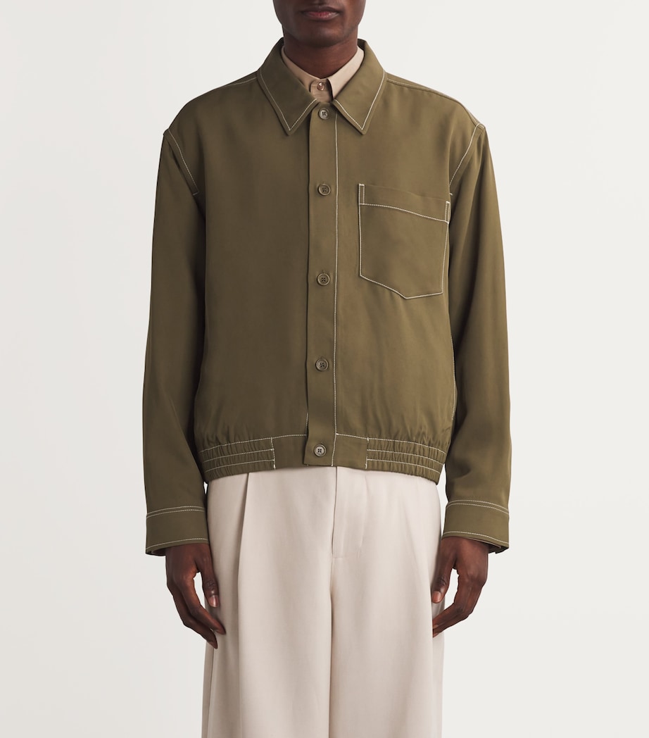 Simkhai Mens Long-Sleeve Shirt Olive Image 3