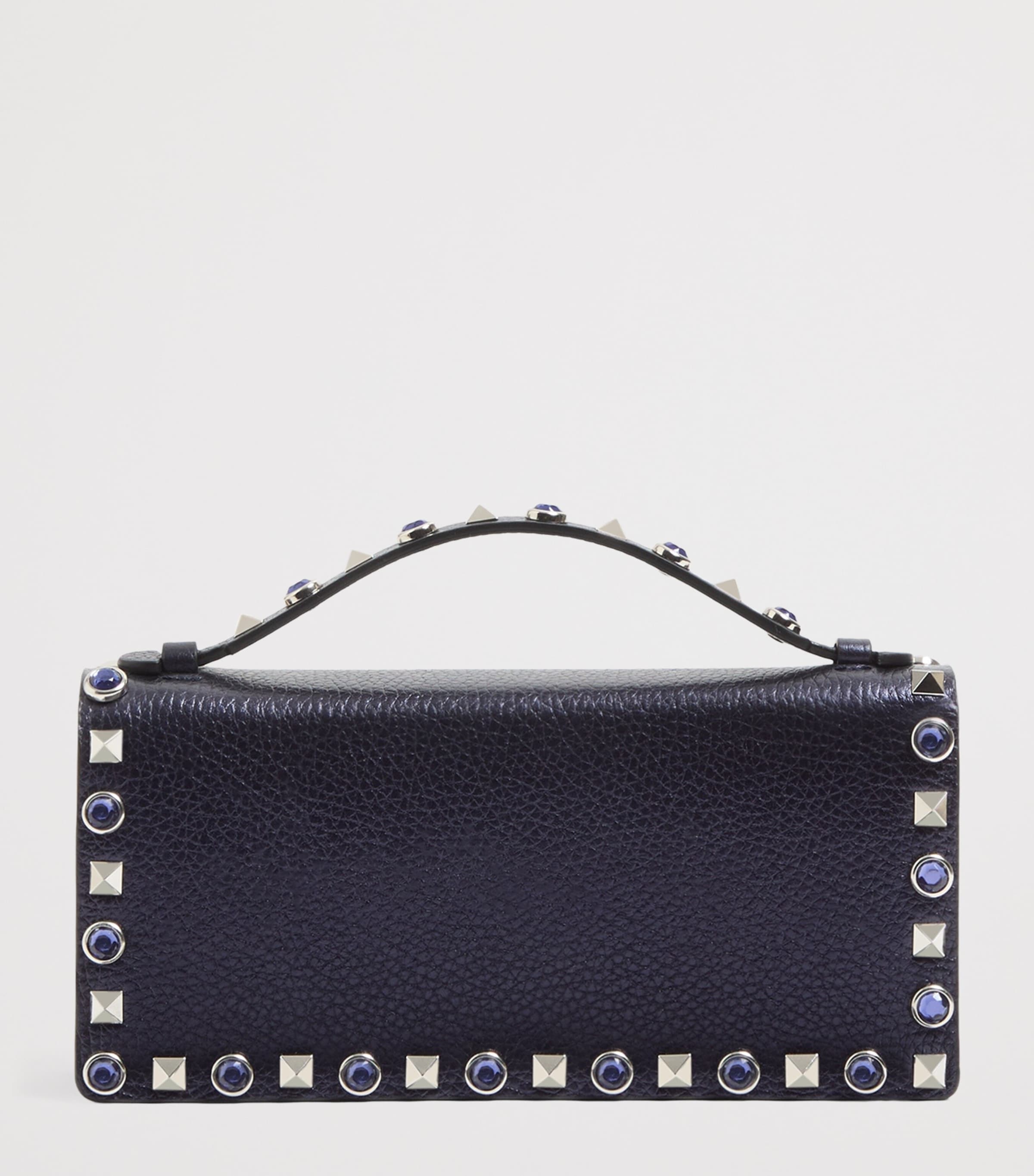 Valentino Garavani Leather Rockstud Chain Wallet Image 4