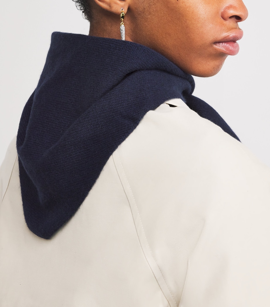 Cashmere Scarf NAVY Image 3