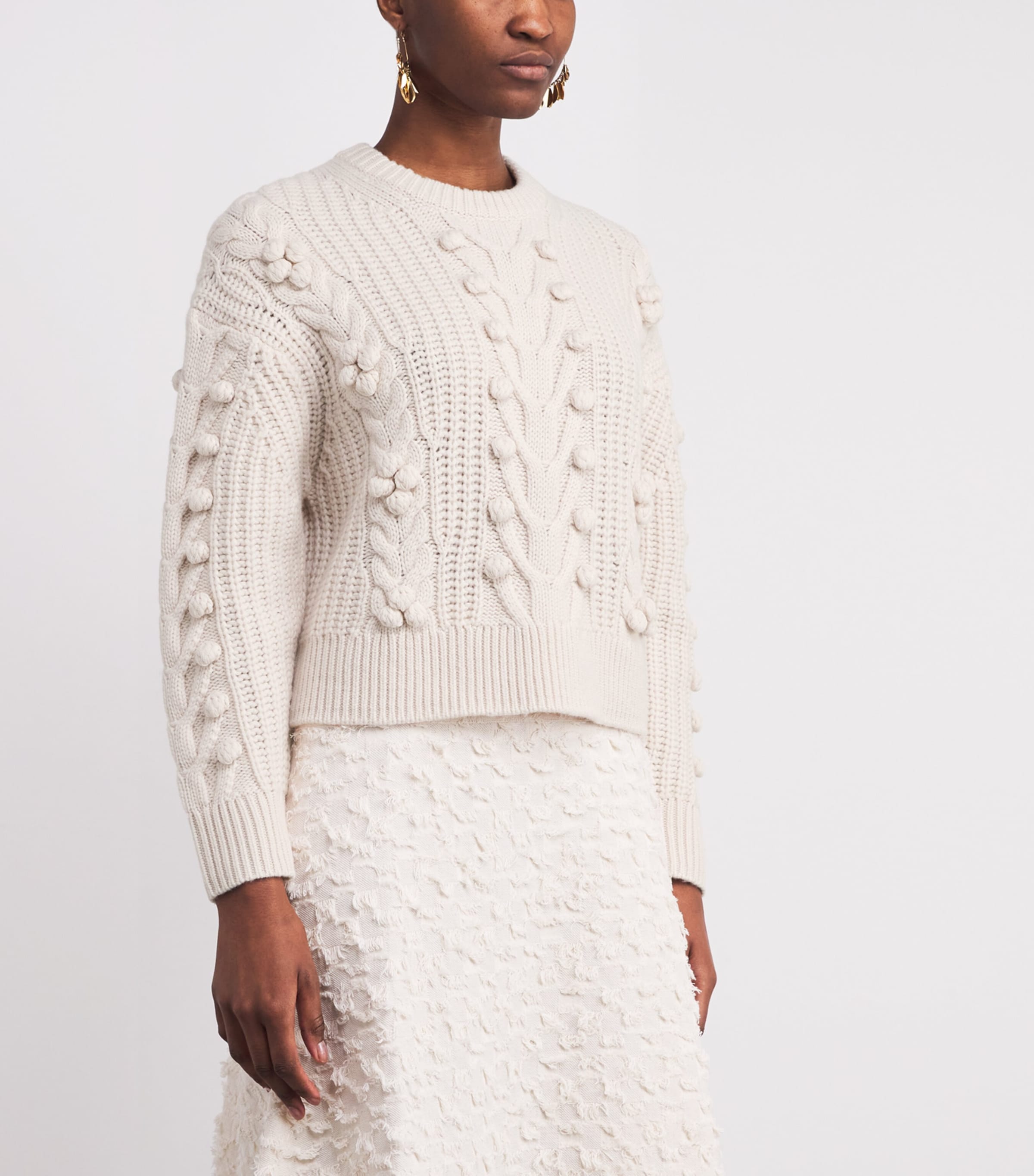 Wool-Cashmere Indra Sweater ALABASTER Image 3
