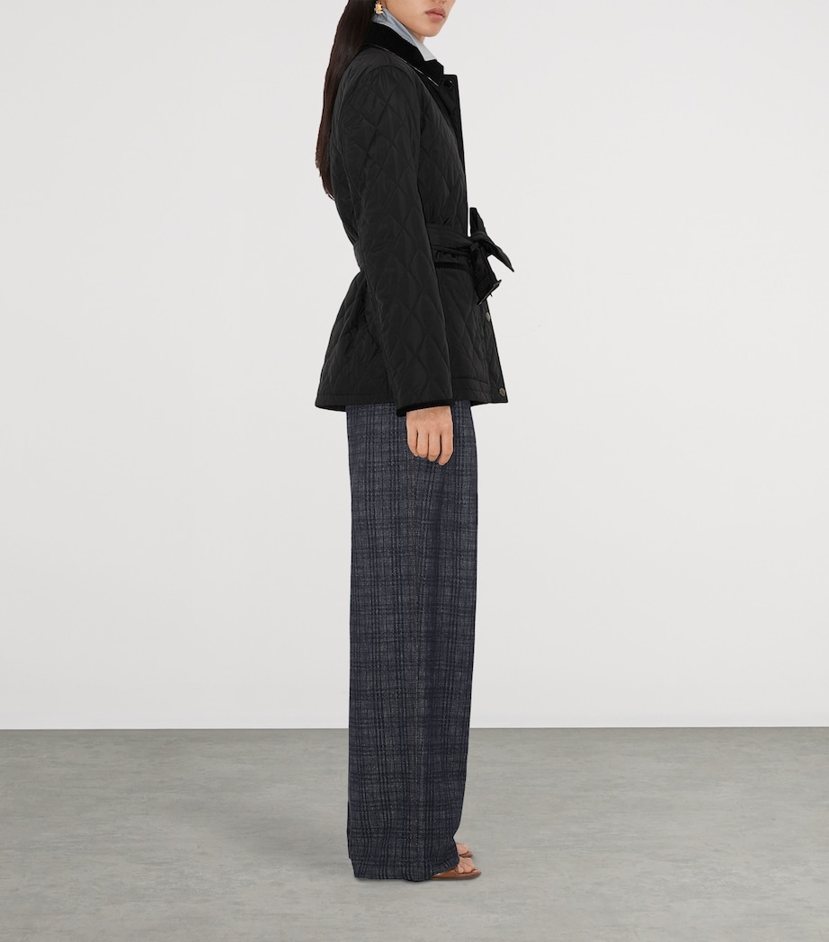 Quilted Belted Field Jacket BLACK Image 4