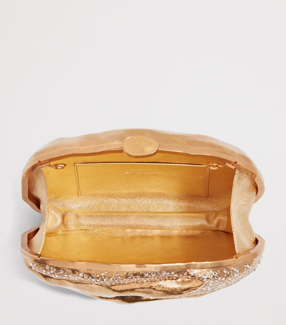 Copper Crystal-Ring Hand Clutch 001 GOLD Image 5