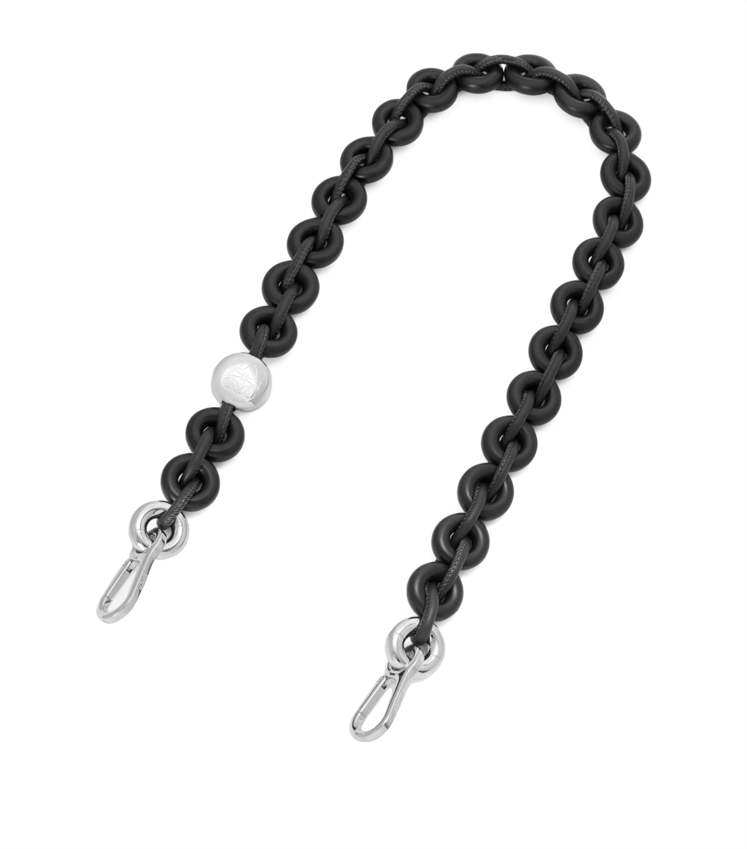 LOEWE Leather Tonal Donut Bag Strap Black Image 1