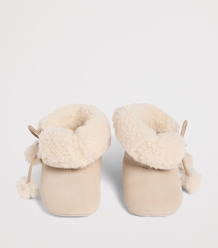 Suede Shearling Booties MASTIC Image 3