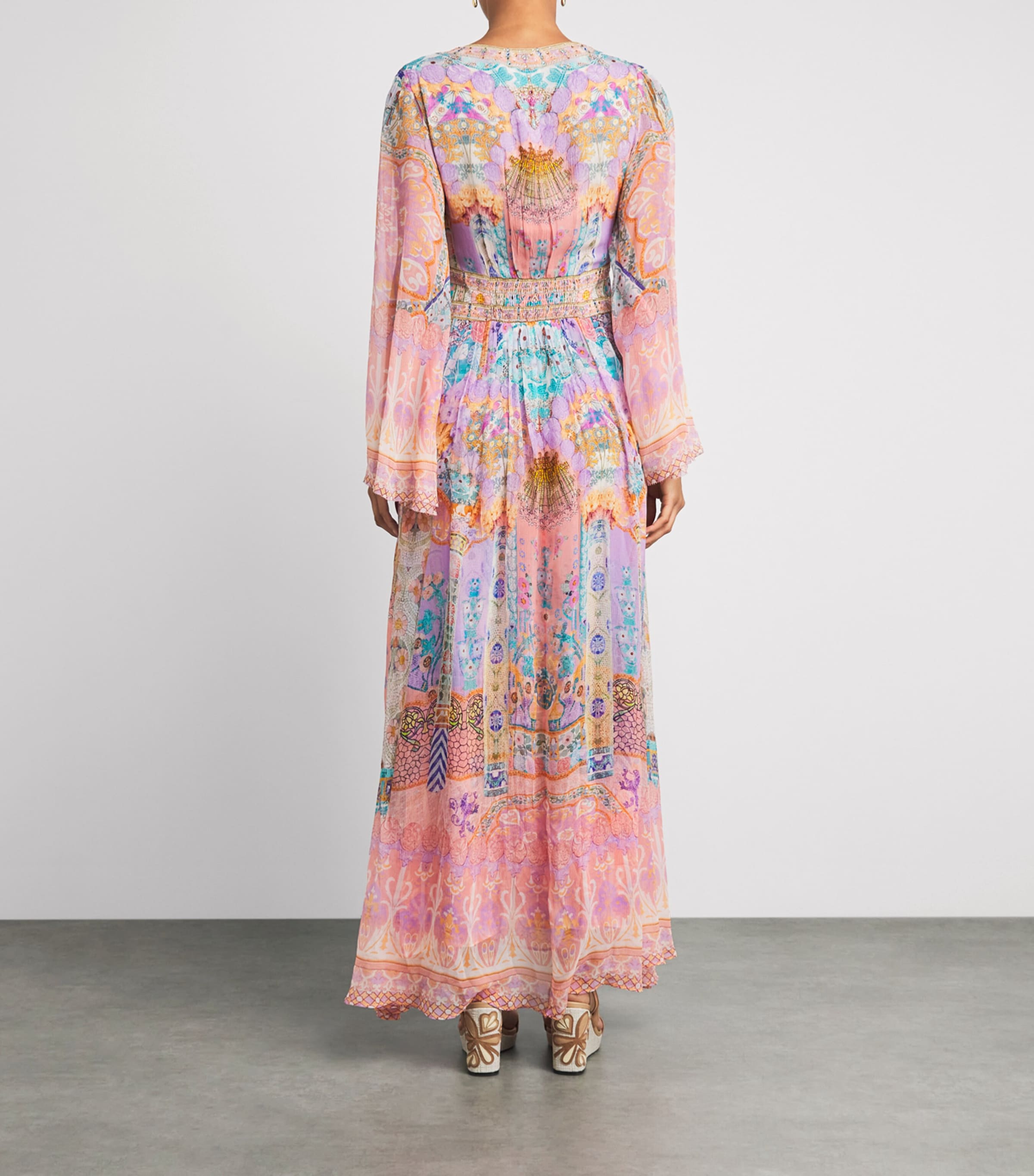 Camilla Womens Silk Maxi Dress Howdy Gaudi Image 4