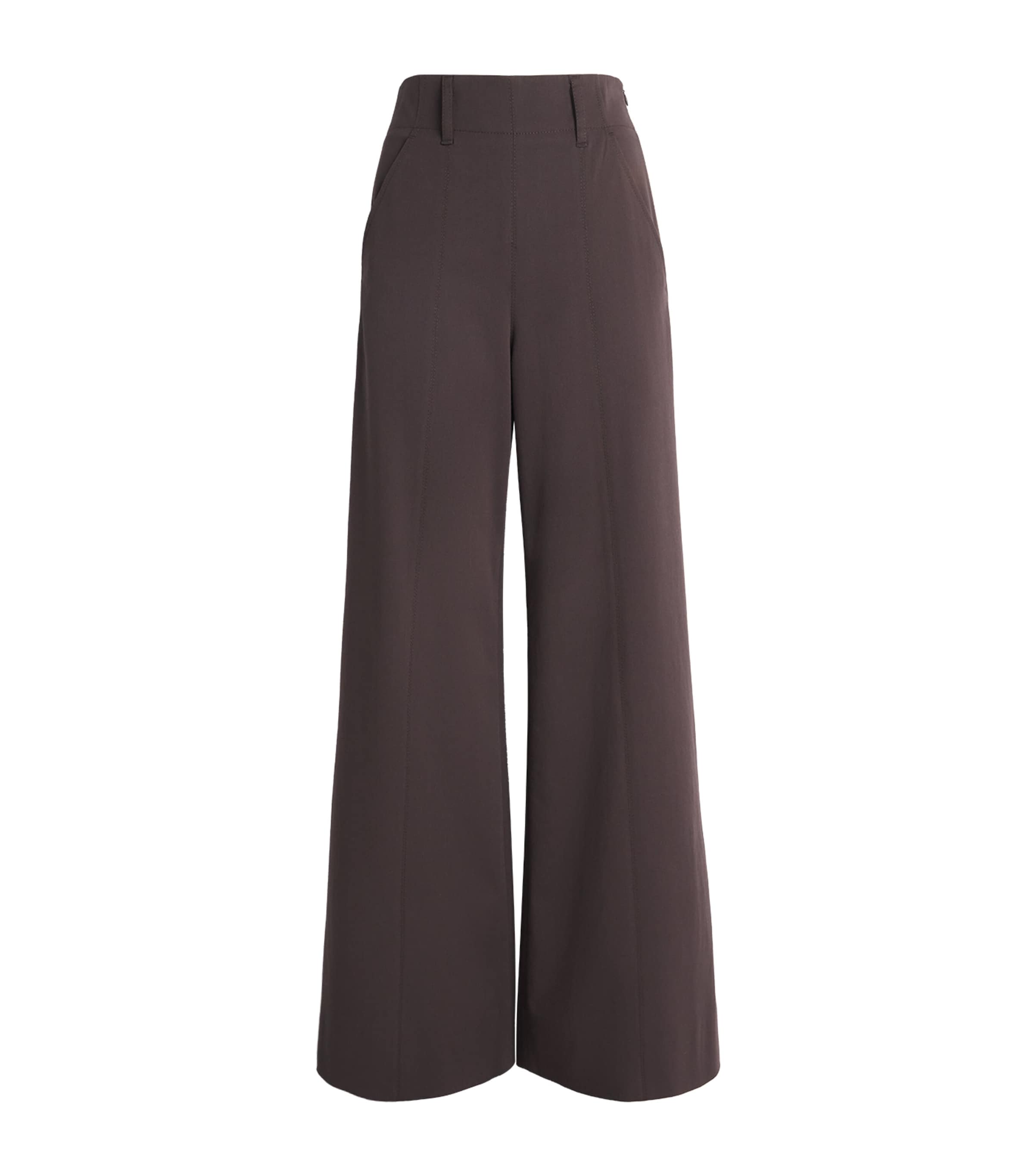 ME+EM Womens Very Wide-Leg Trousers Cocoa Brown Image 1