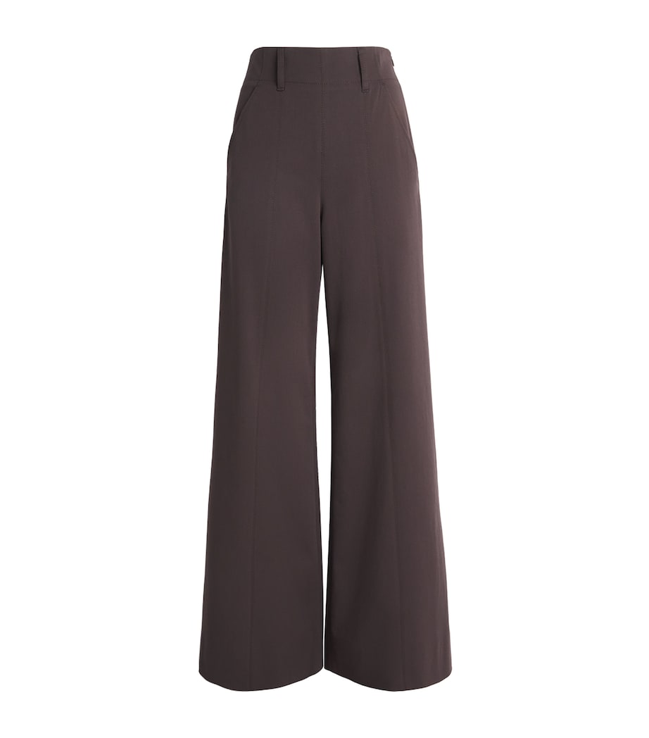 ME+EM Womens Very Wide-Leg Trousers Cocoa Brown Image 1