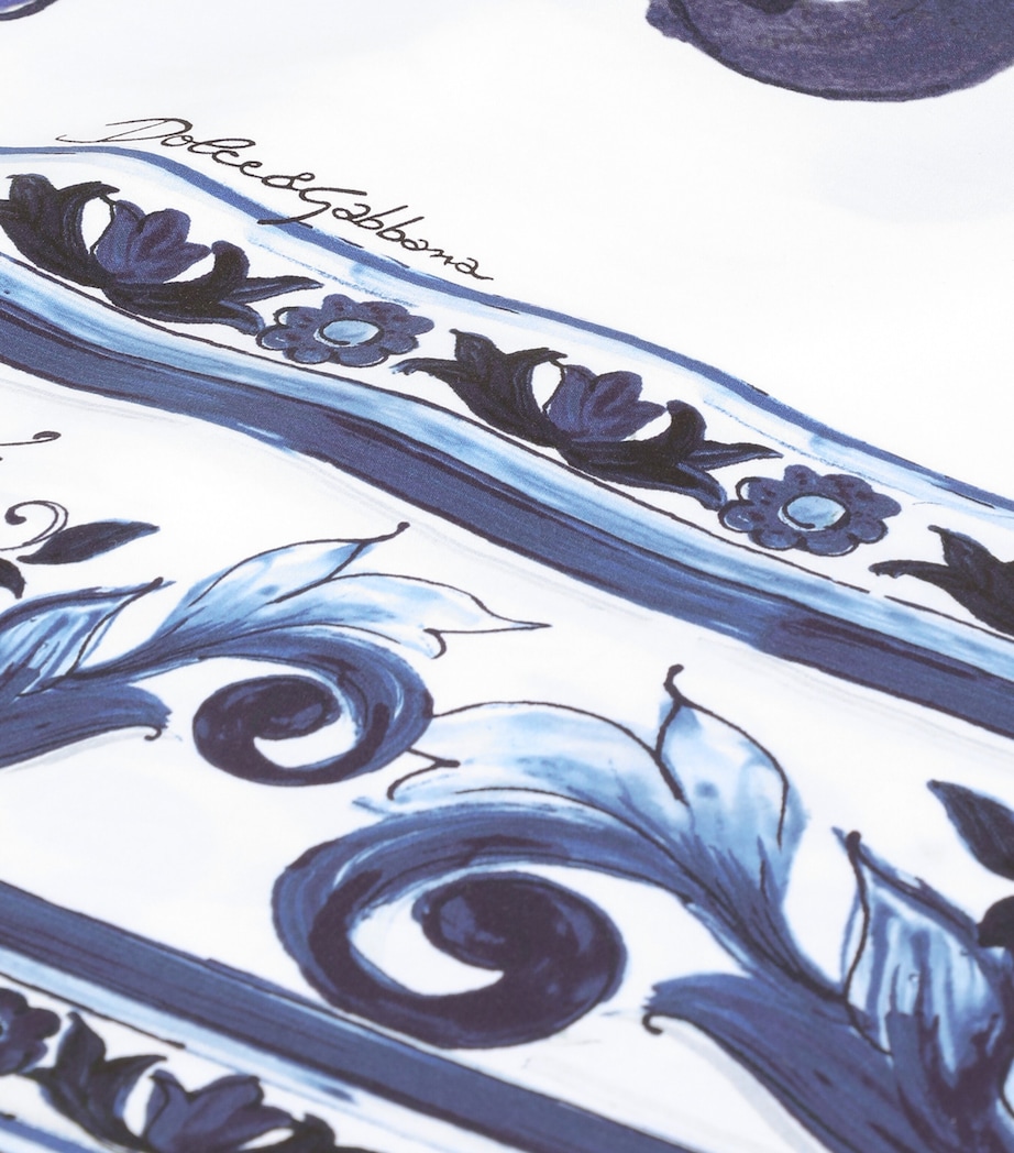 Cotton Majolica King Fitted Sheet (300cm x 300cm) UB011-MAIOLICA BLU M Image 3