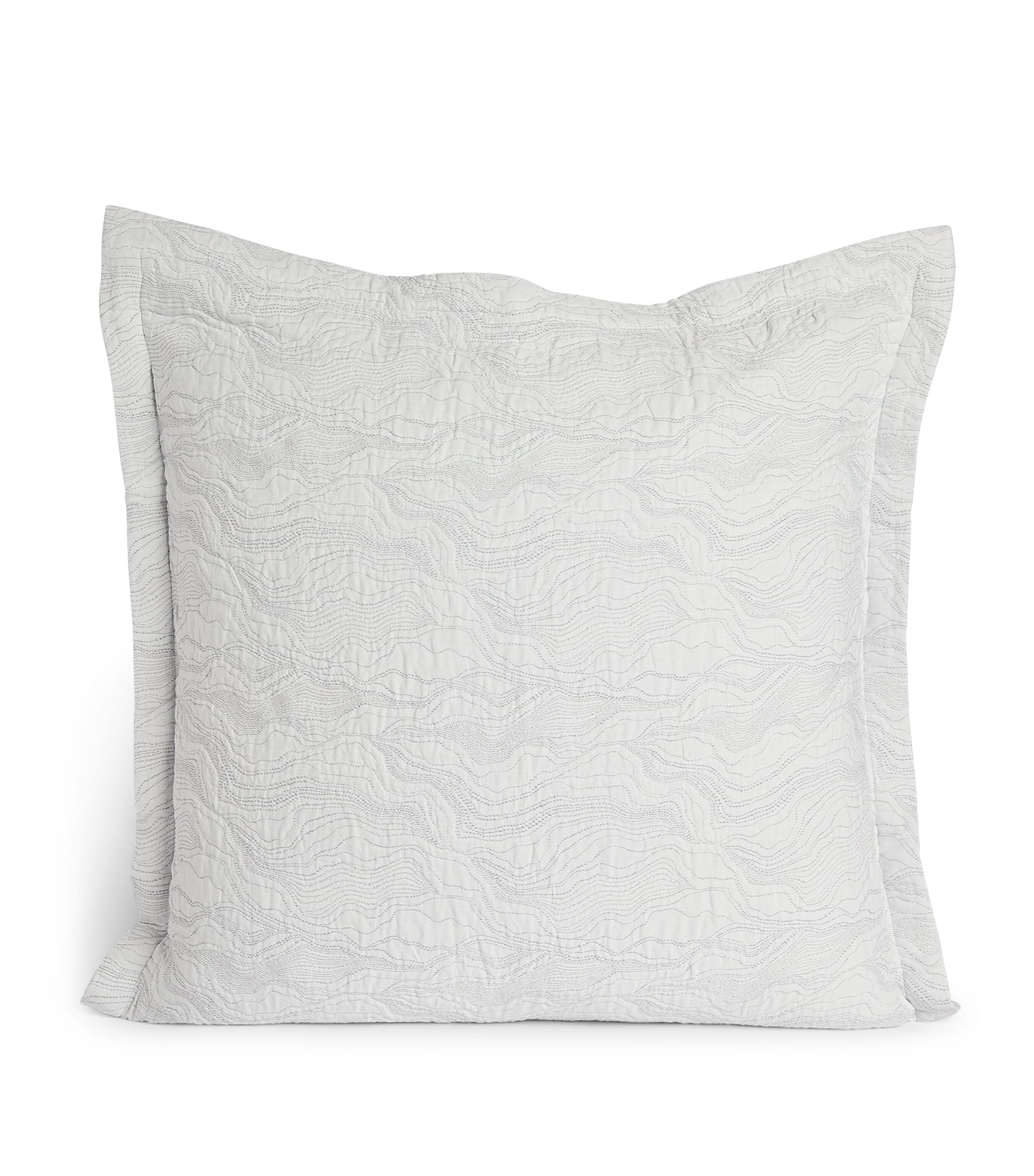 Celso De Lemos Perle Square Pillowcase In Silver