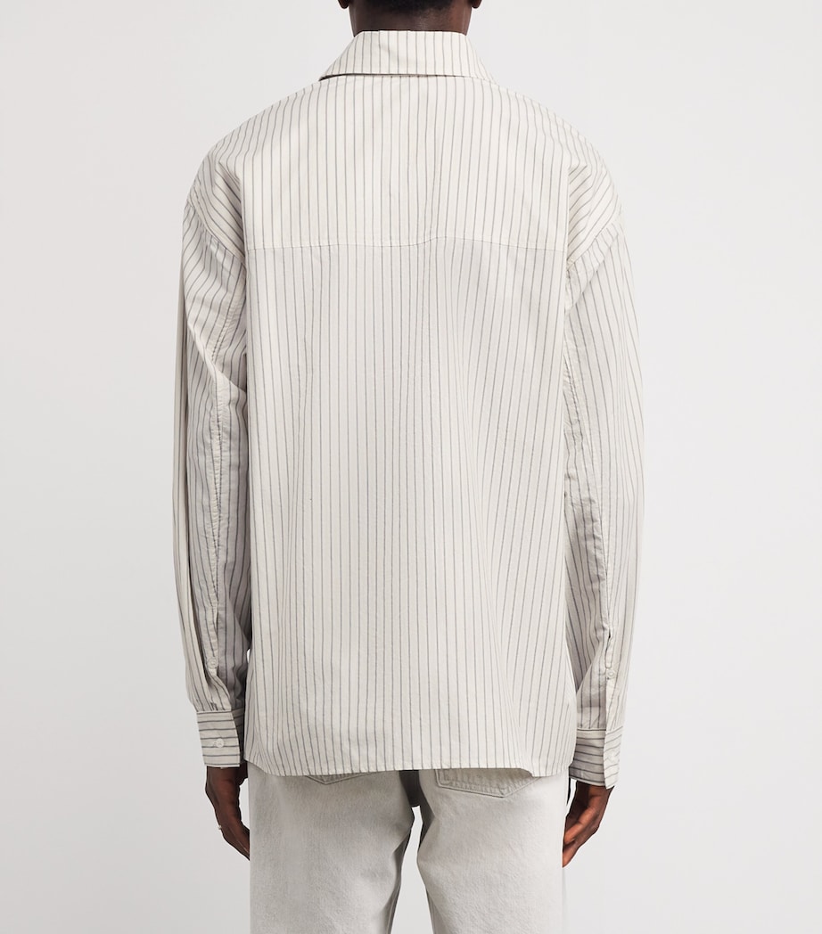 Cotton Stripe Aurel Shirt GIBBS STRIPE GRY/WHT Image 4
