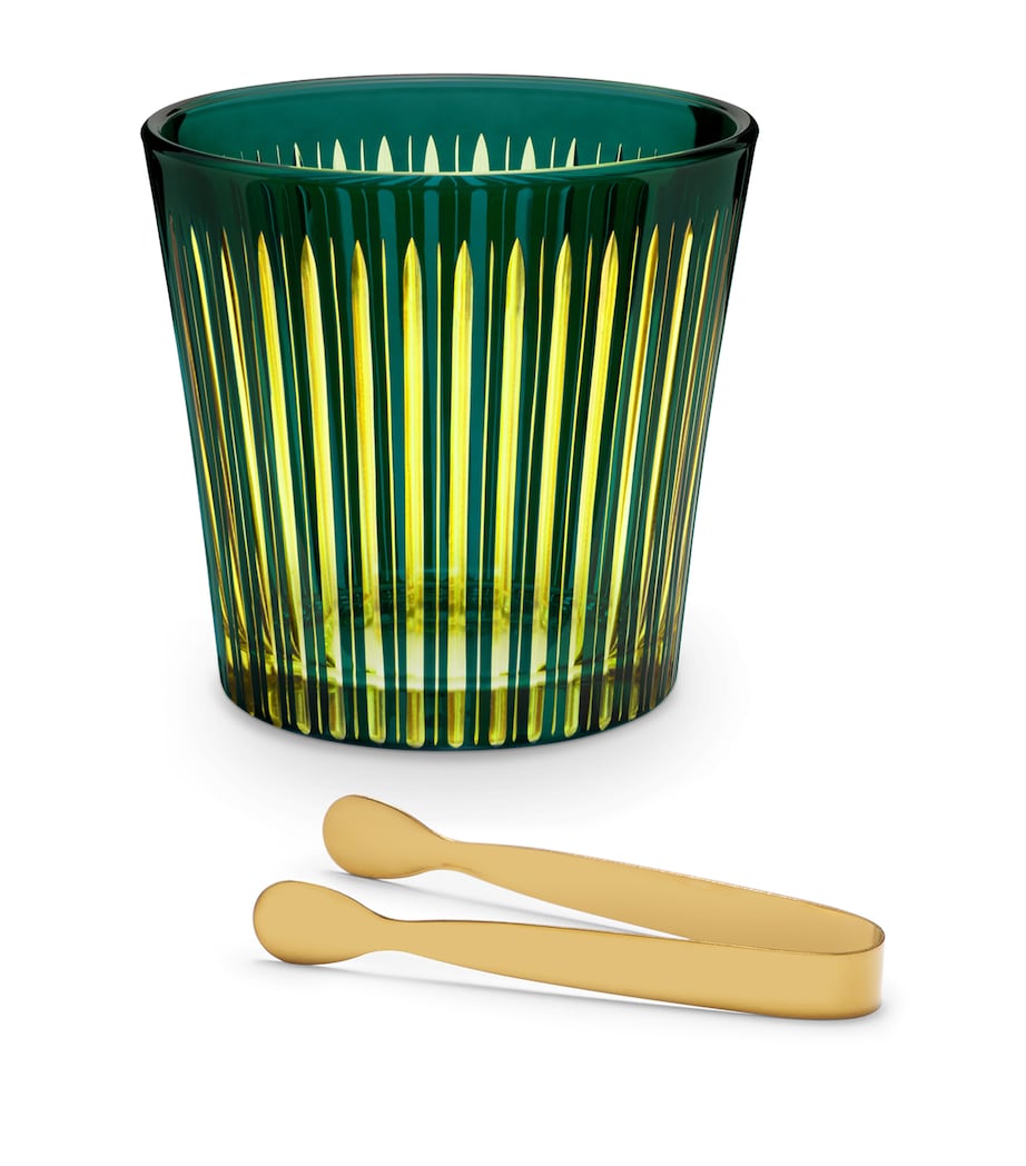 L'Objet Prism Ice Bucket and Tongs Set Green Image 2