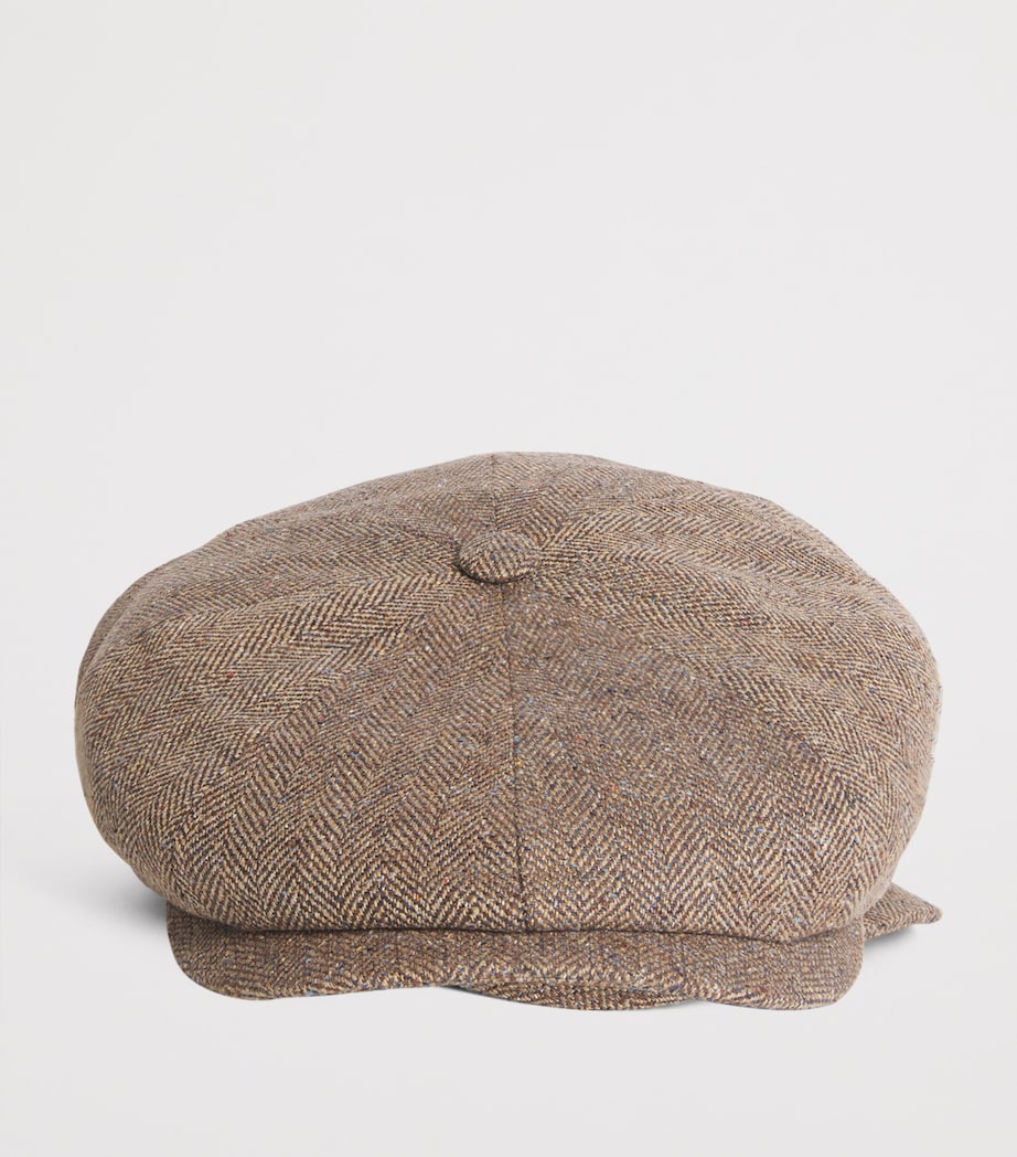 Silk Hatteras Flat Cap 361 - BROWN Image 2