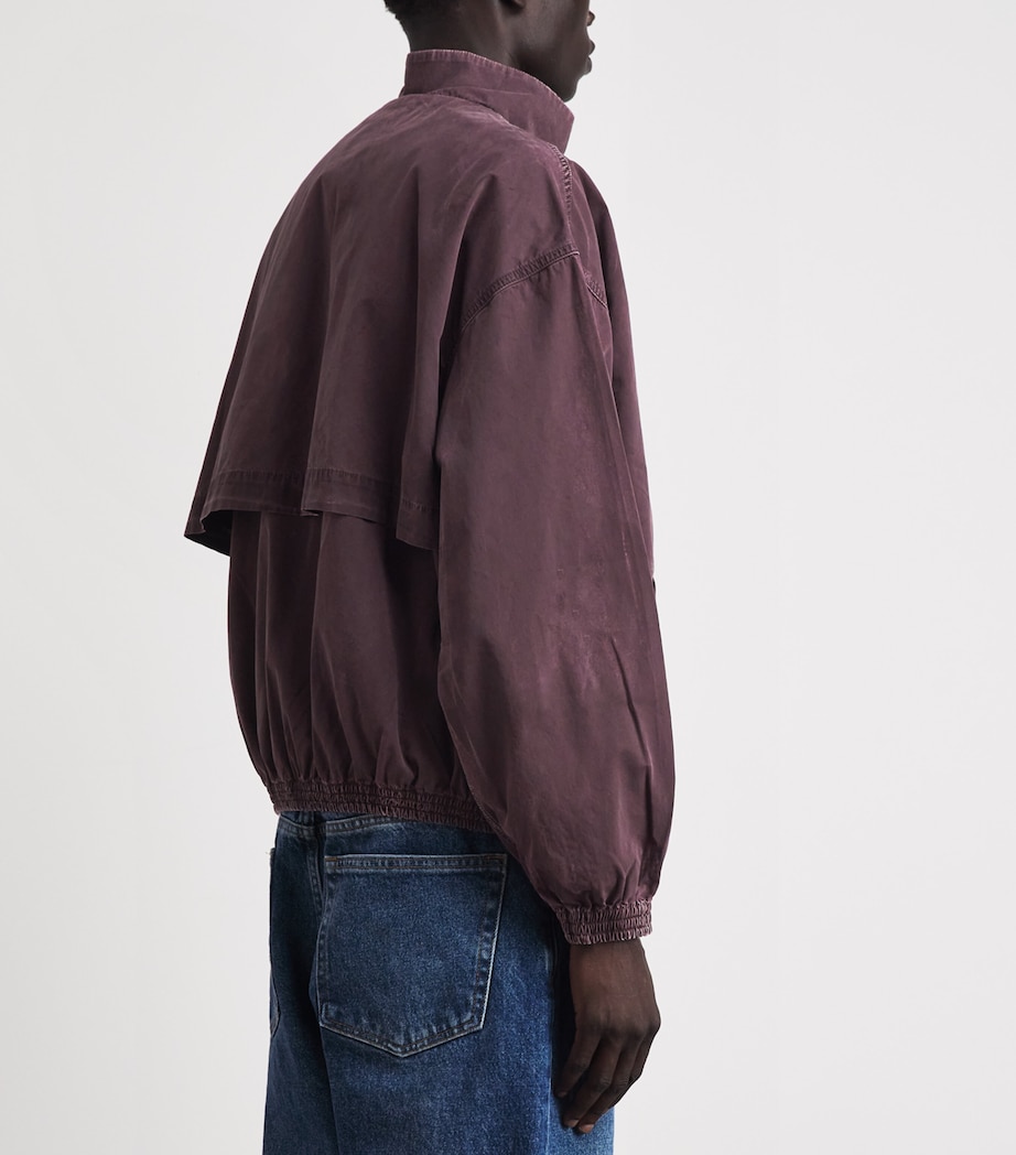 AGOLDE Mens Cotton Marshall Bomber Jacket Creased Puce Image 5