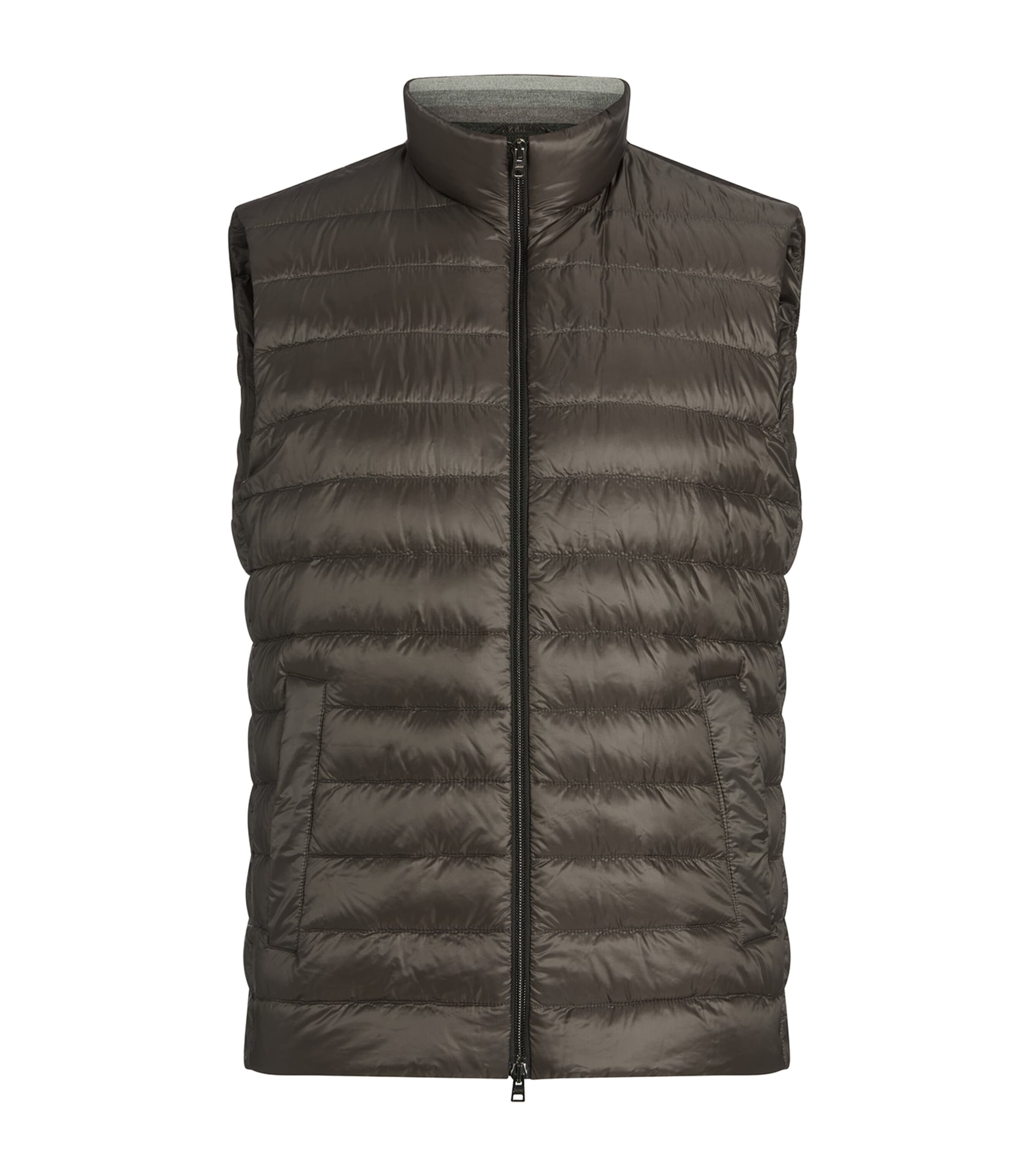 Herno Resort Padded Down Gilet In Gray