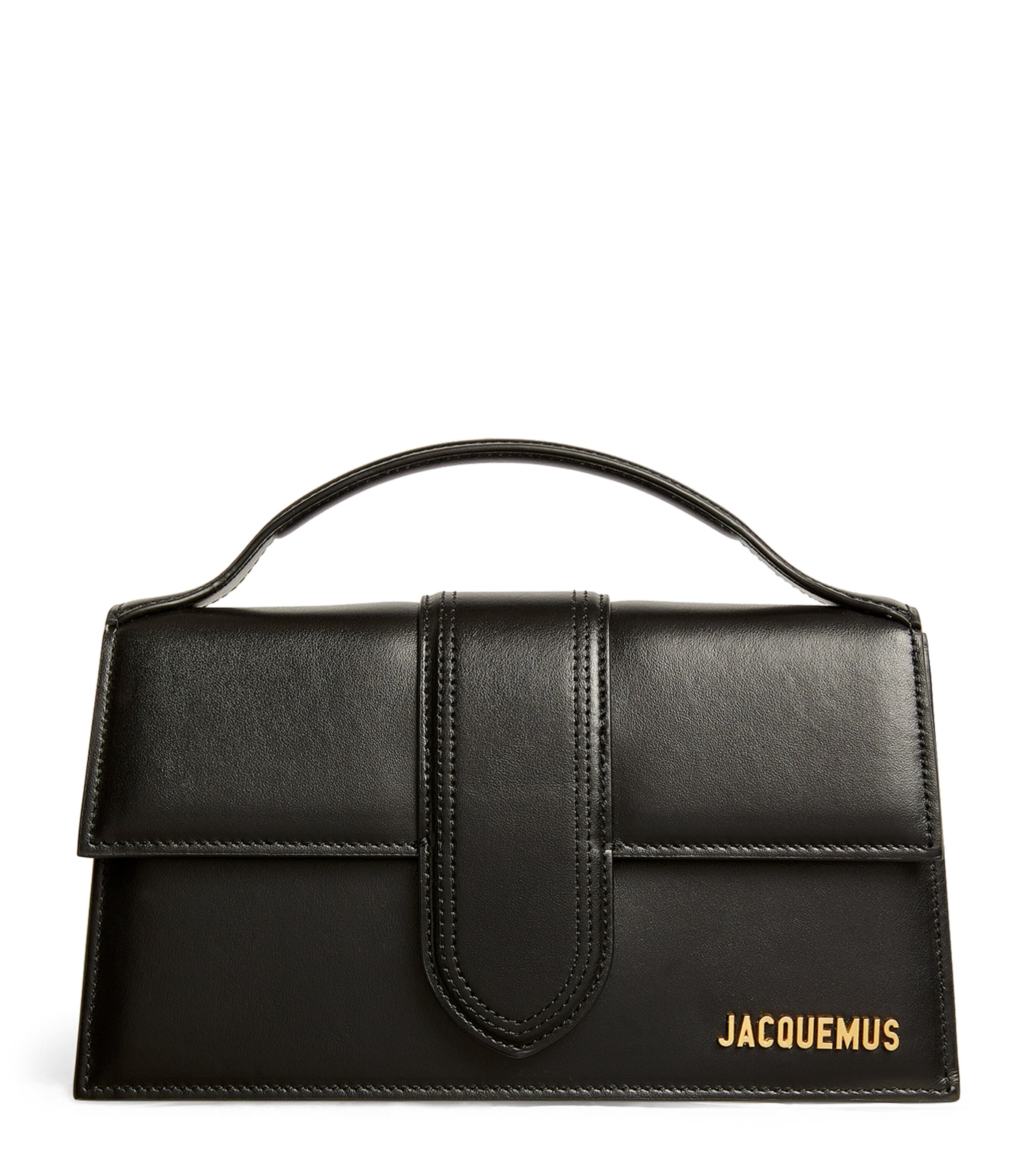 Jacquemus Leather Le Grand Bambinou Top-handle Bag In Black