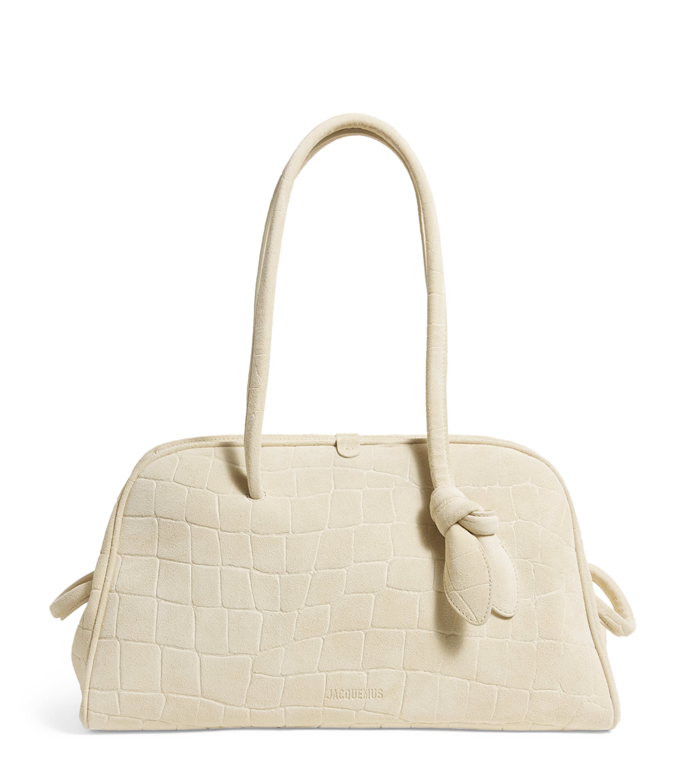 Jacquemus Suede Turismo Top-handle Bag In White