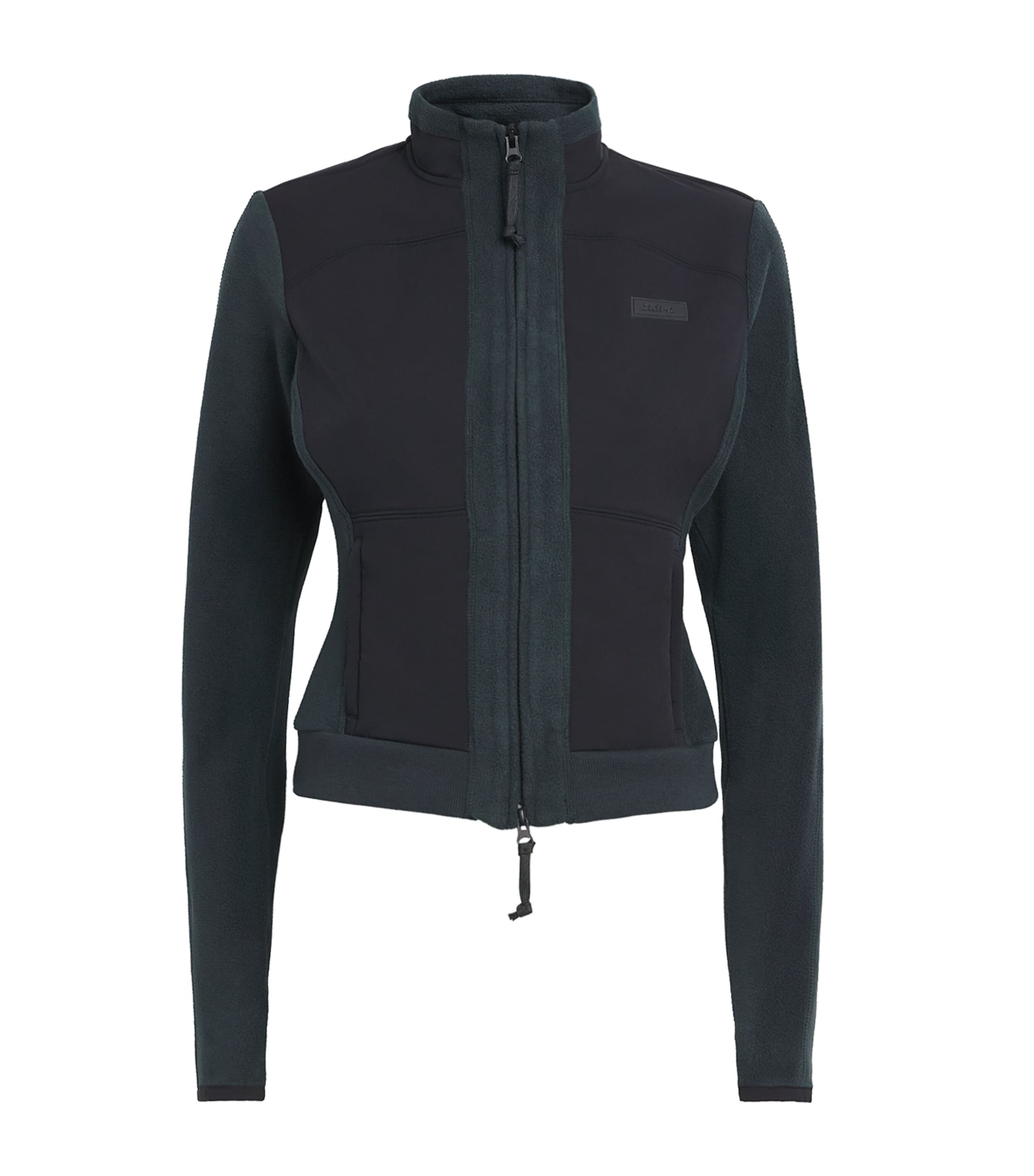 Skims Womens Fleece Fitted Jacket Dark Teal Image 1