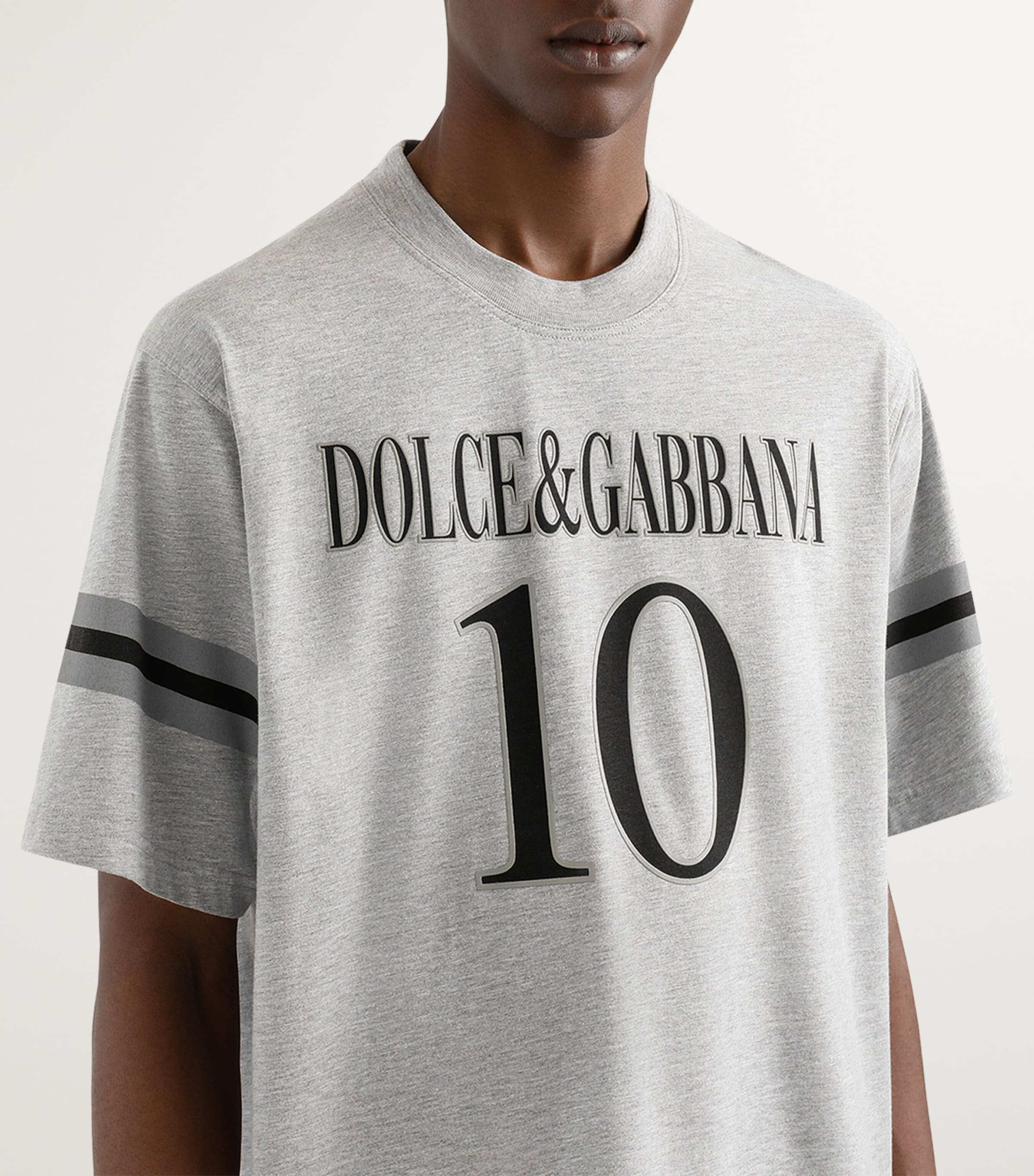 Tシャツ・カットソー Dolce & Gabbana Striped t-shirt Dolce & Gabbana stripe-print Cotton T-shirt | Blue | FARFETCH JO