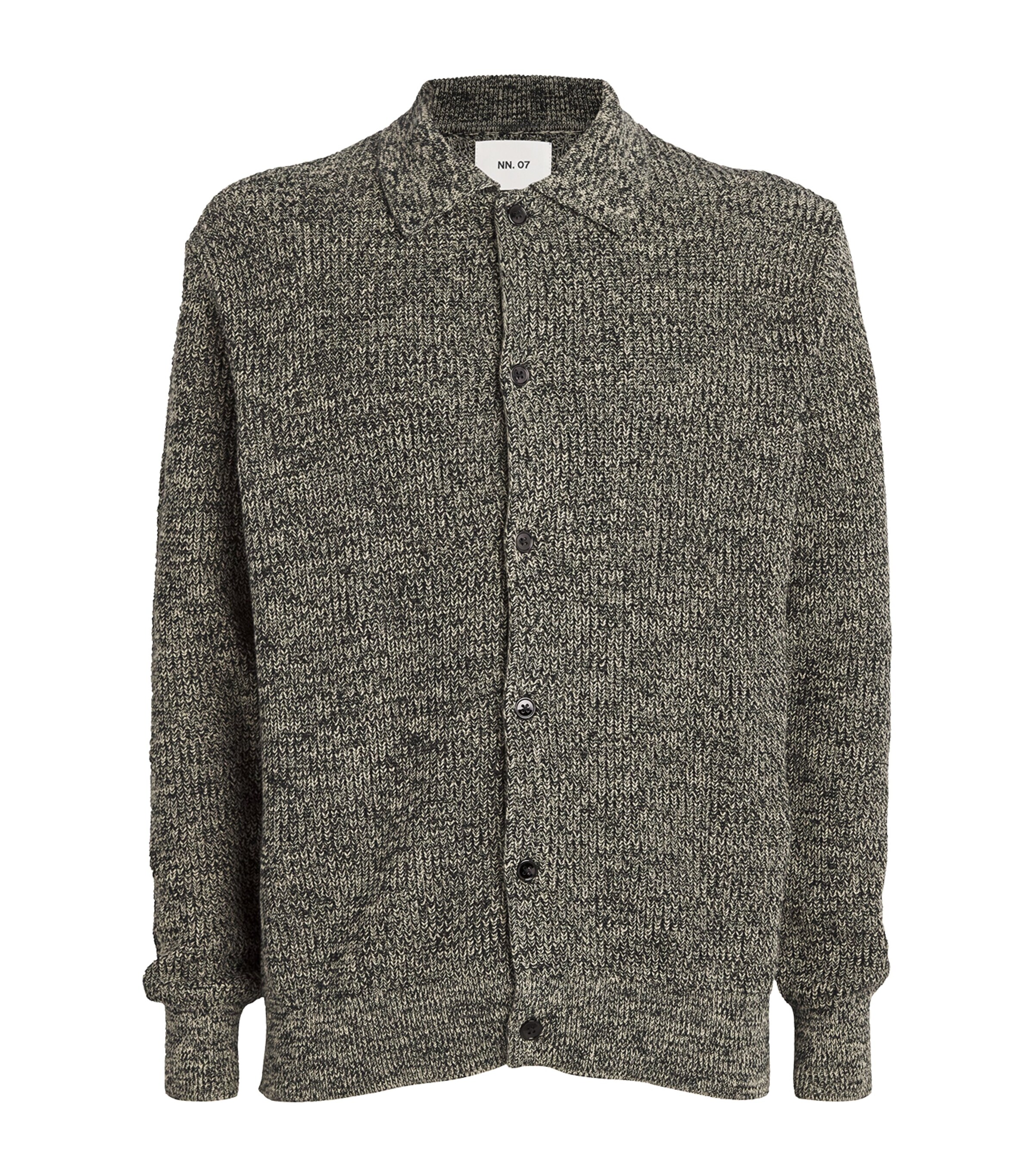 NN07 Mens Cotton Jacobo Cardigan Black Multi Image 1