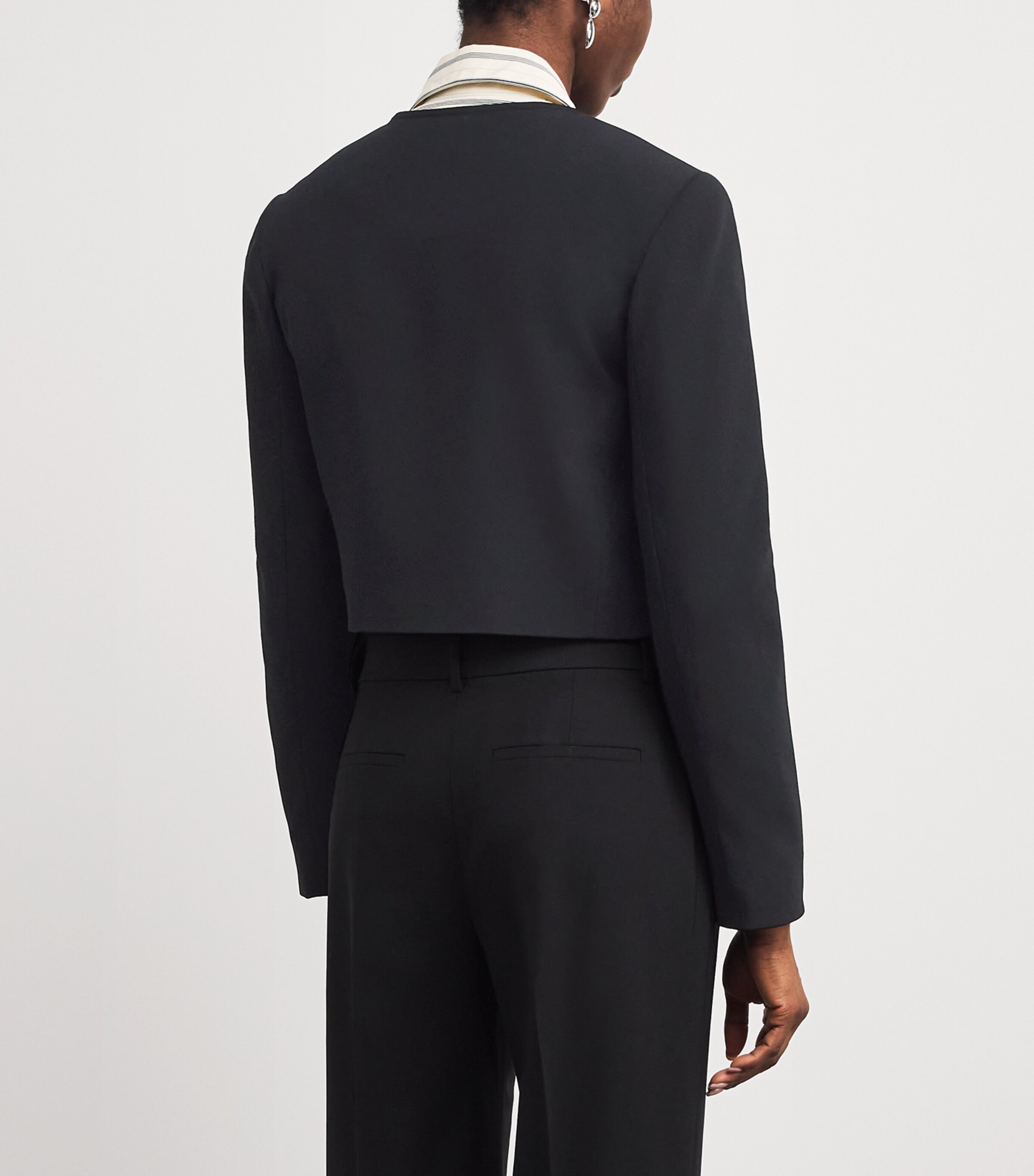 Claudie Pierlot Womens Round-Neck Jacket Black Image 5