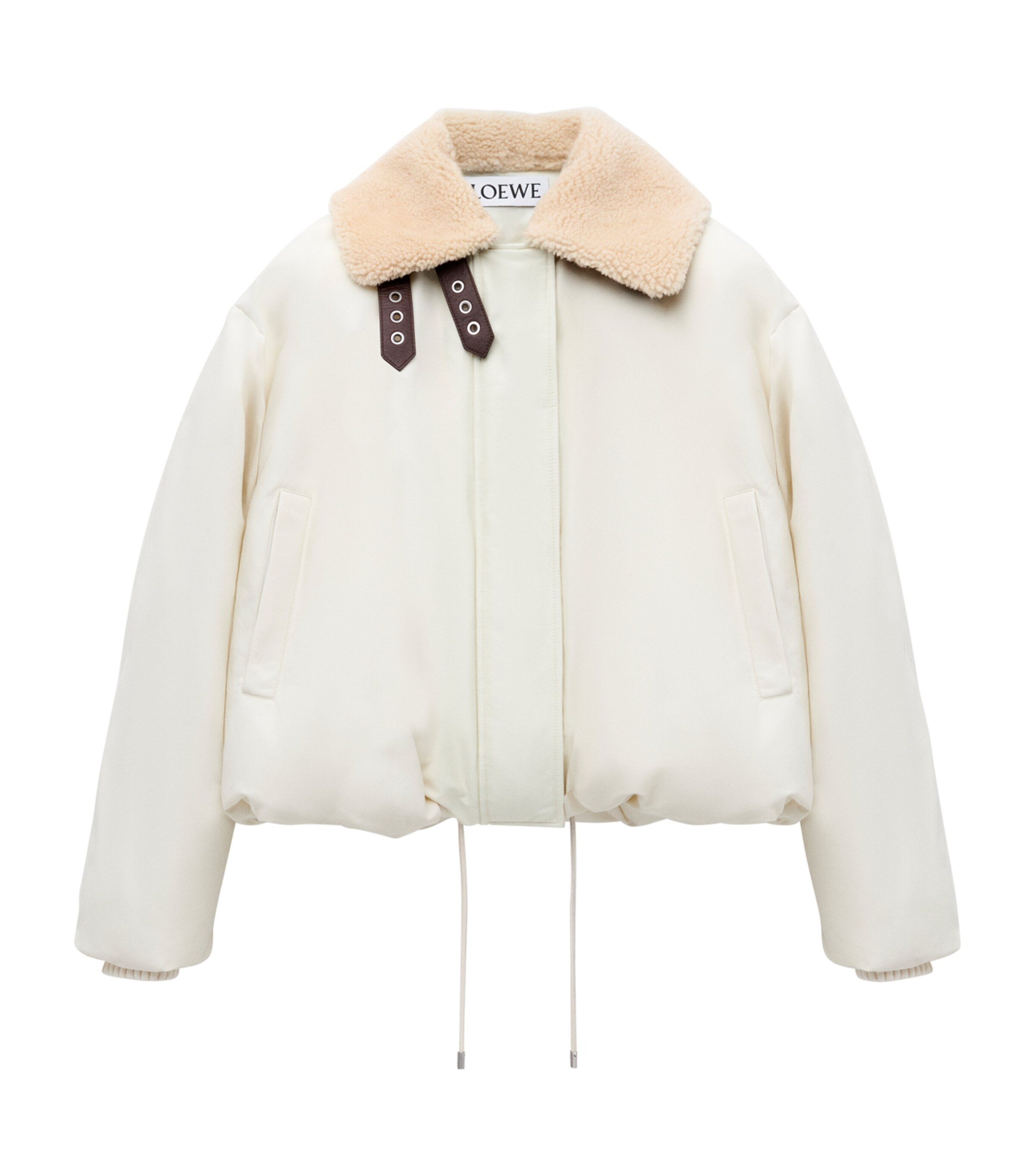 LOEWE Womens Shell Water-Repellent Puffer Jacket Ivory Image 1