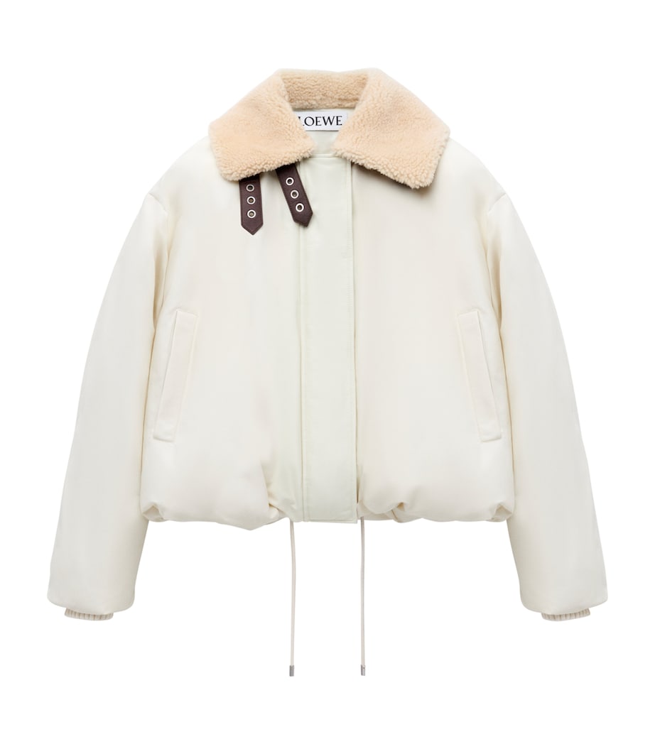 LOEWE Womens Shell Water-Repellent Puffer Jacket Ivory Image 1
