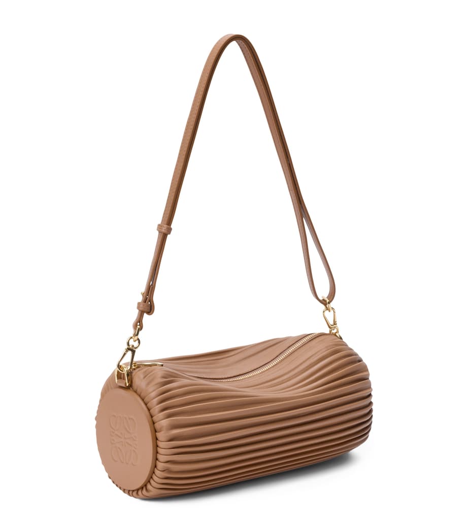 LOEWE Lambskin Bracelet Pouch Shoulder Bag Mocha Image 1