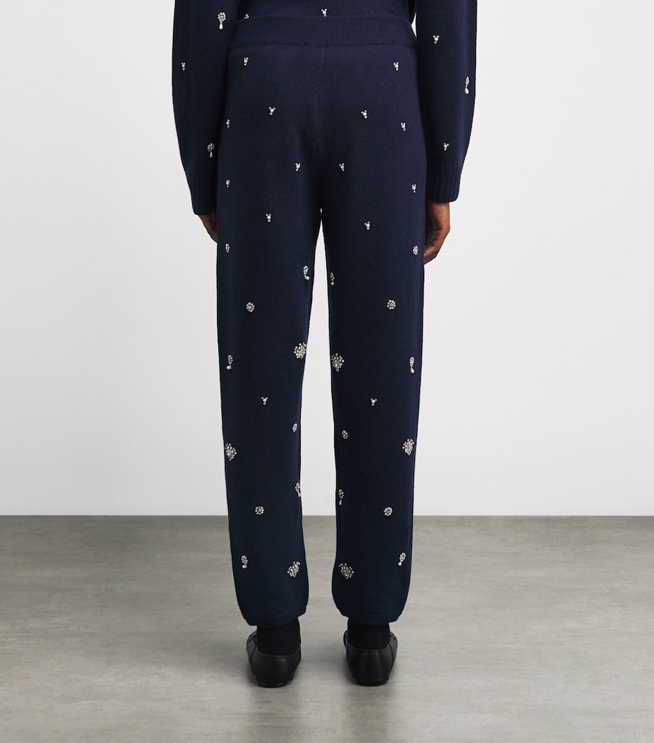 Wool-Cashmere Embellished Kandace Sweatpants MIDNIGHT Image 4