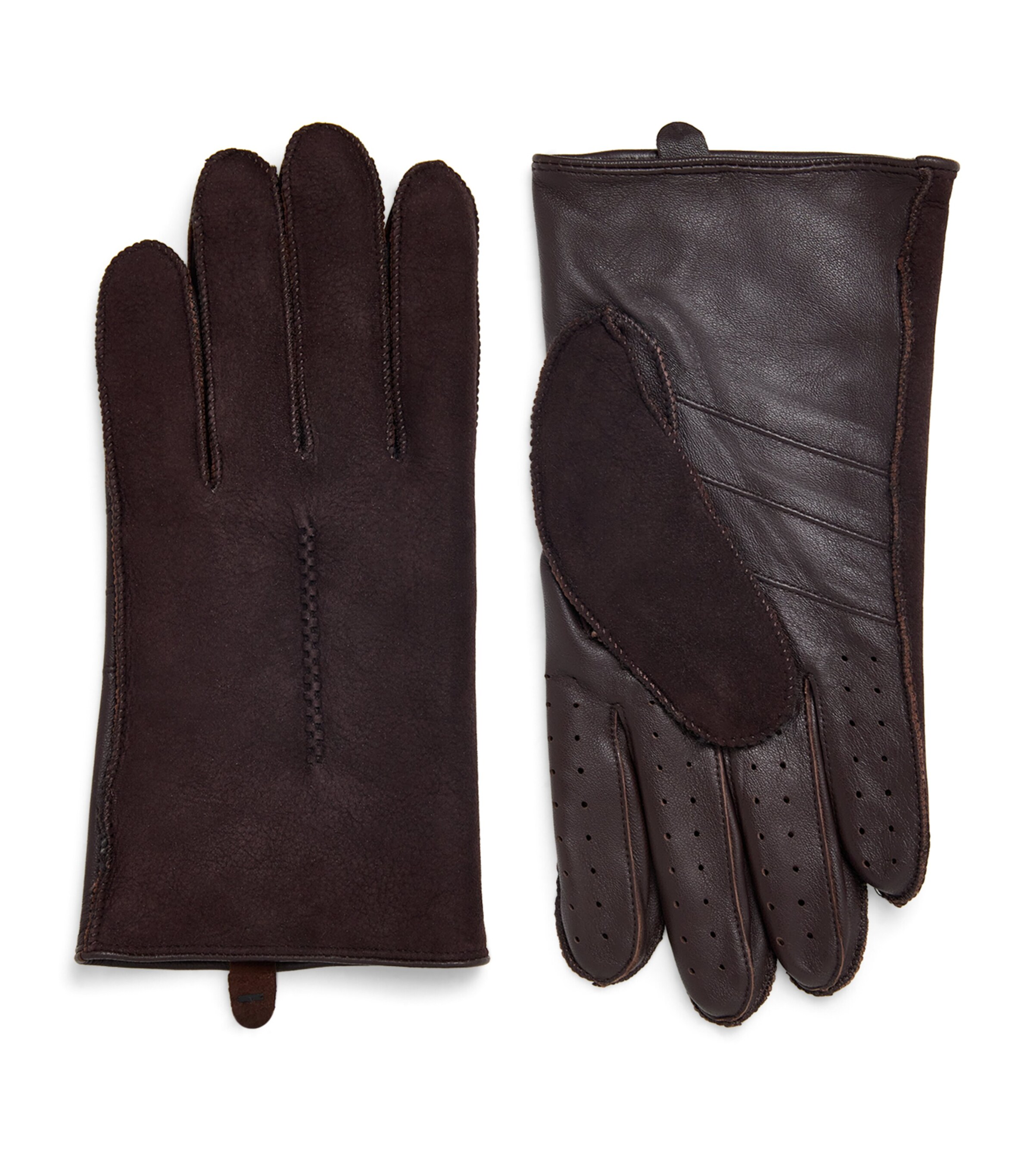DENTS Brown Leather Touchscreen Pembrey Gloves Harrods KW